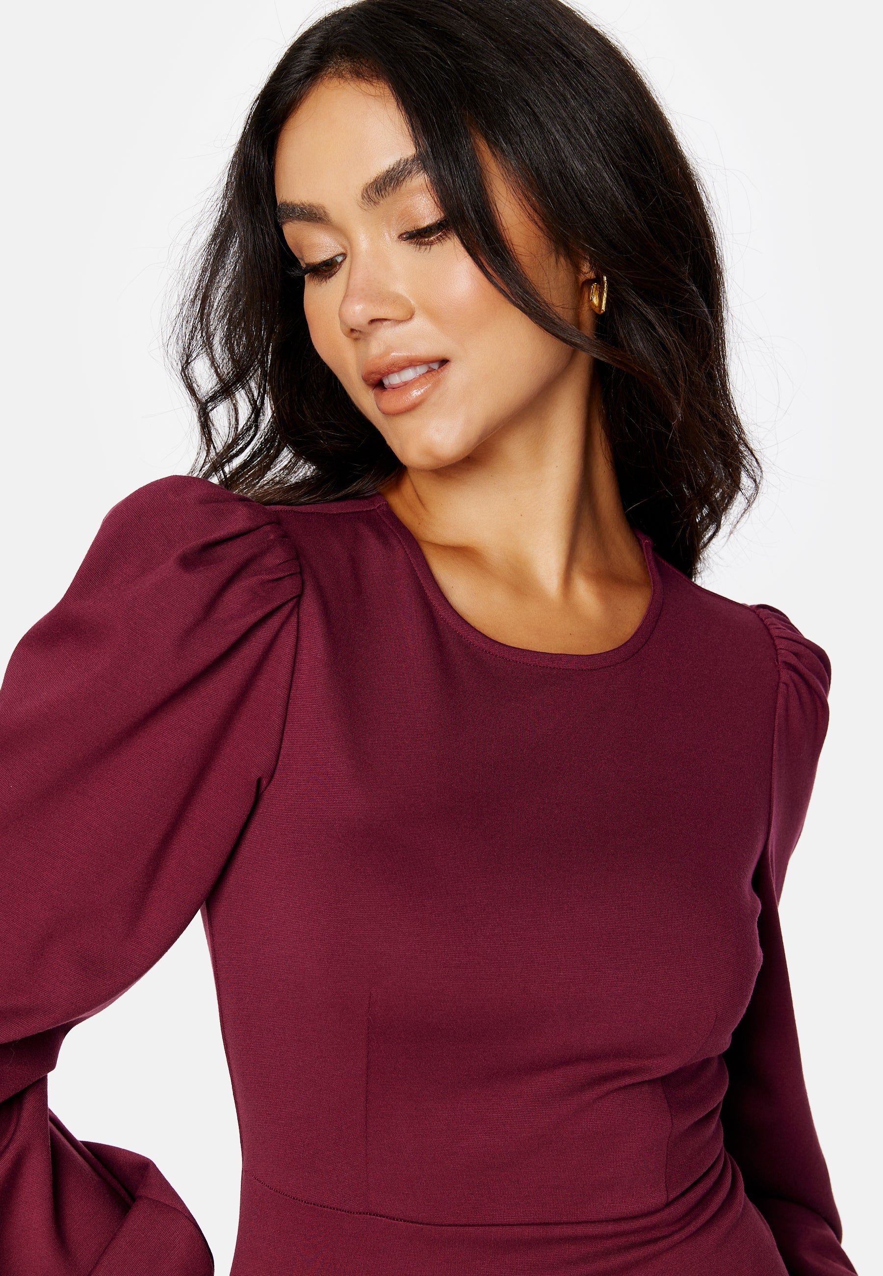 Balloon Sleeve Short Dress - Image 4