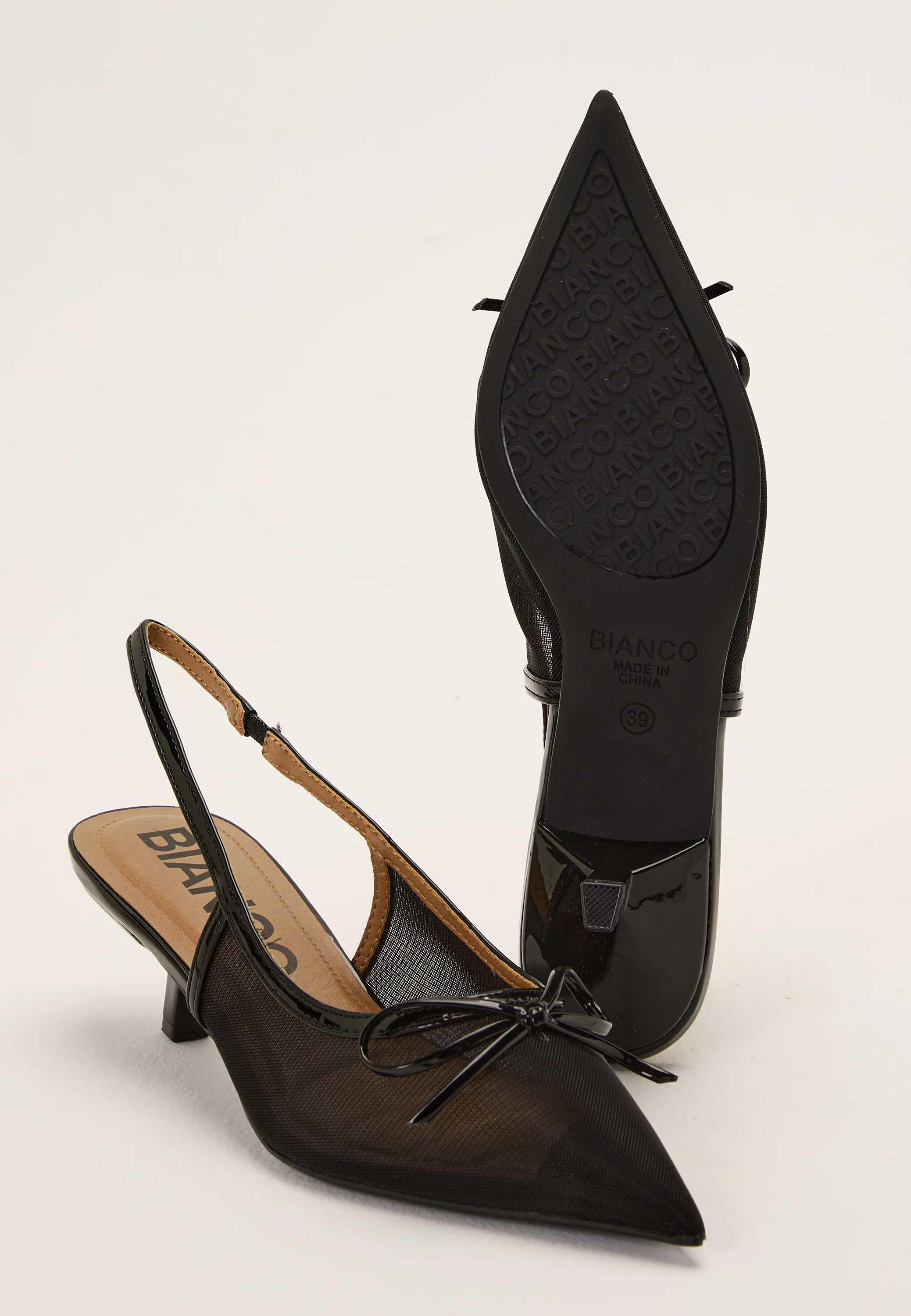 Biakristin Kitten Heel Bow Slingback - Image 4