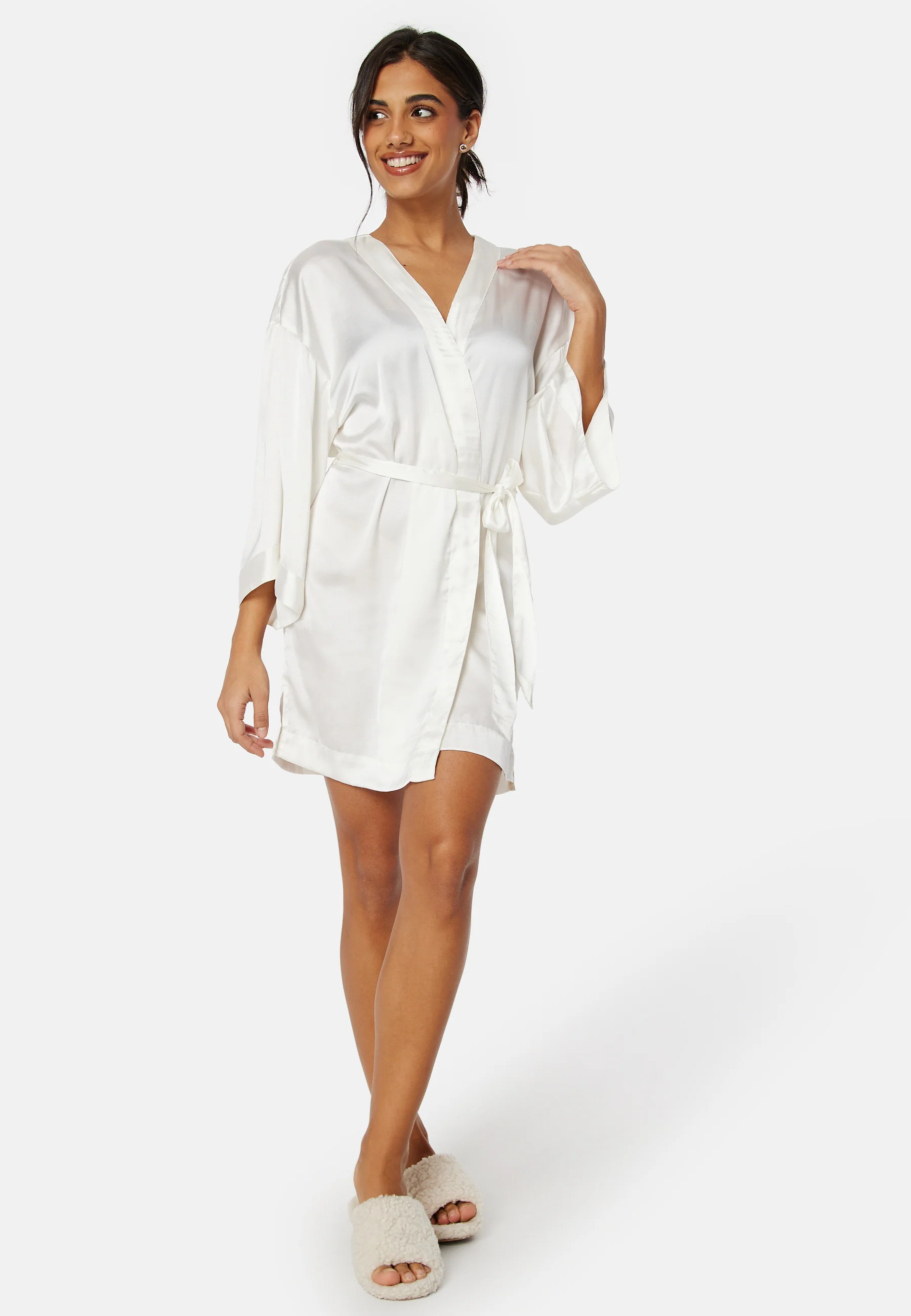 Bride Satin Kimono Robe - Image 3