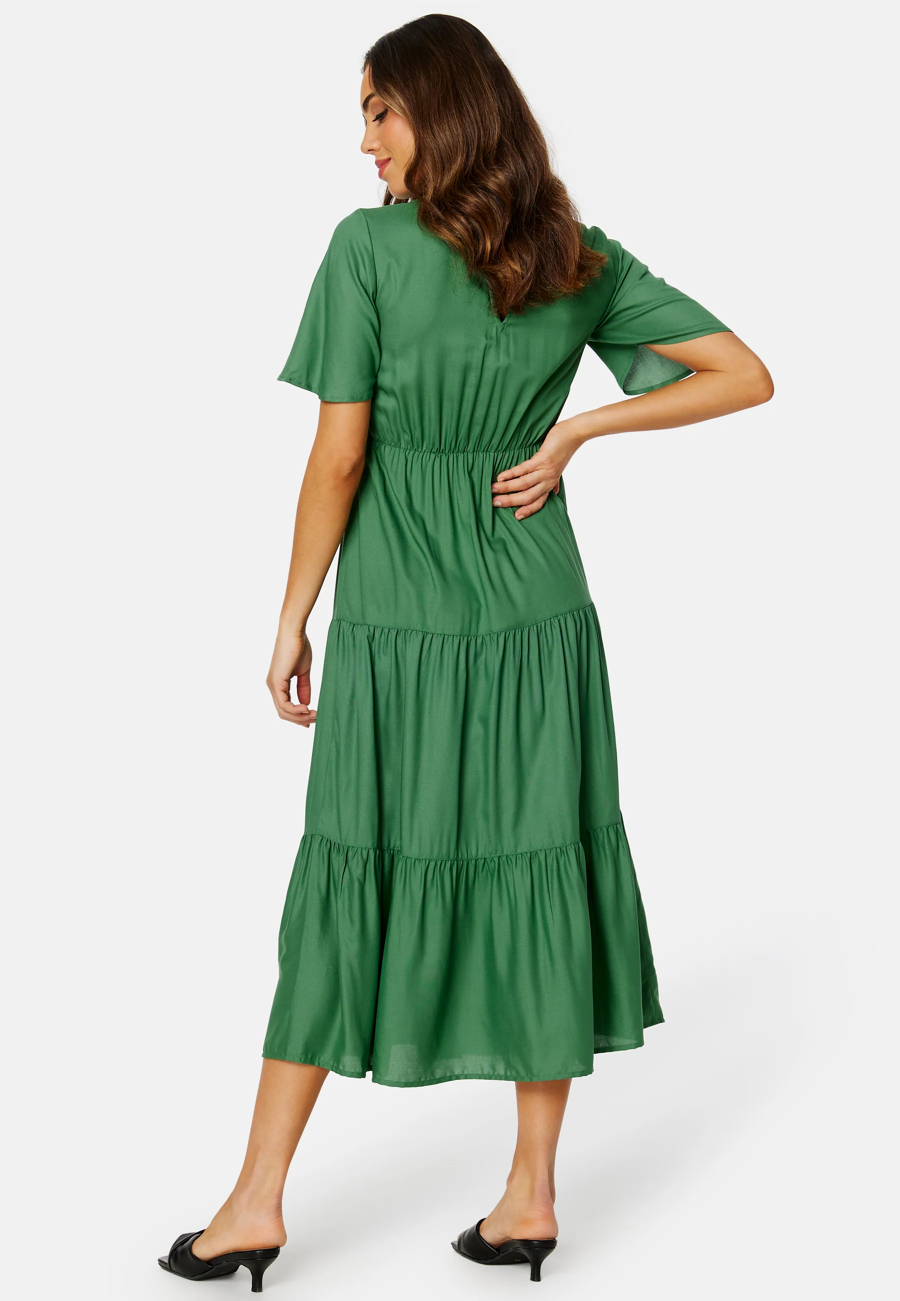 Butterfly Sleeve Viscose Midi Dress - Image 4