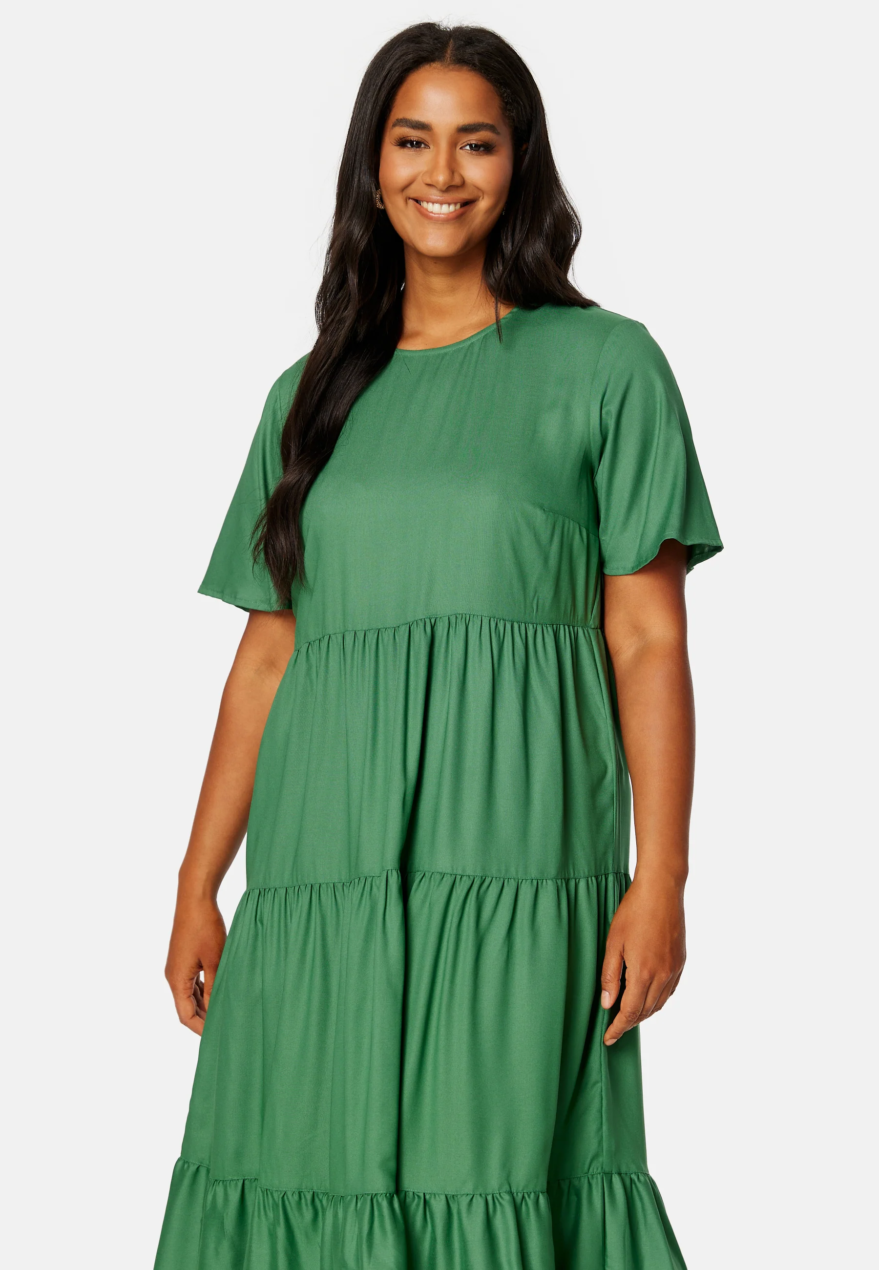 Butterfly Sleeve Viscose Midi Dress - Image 7
