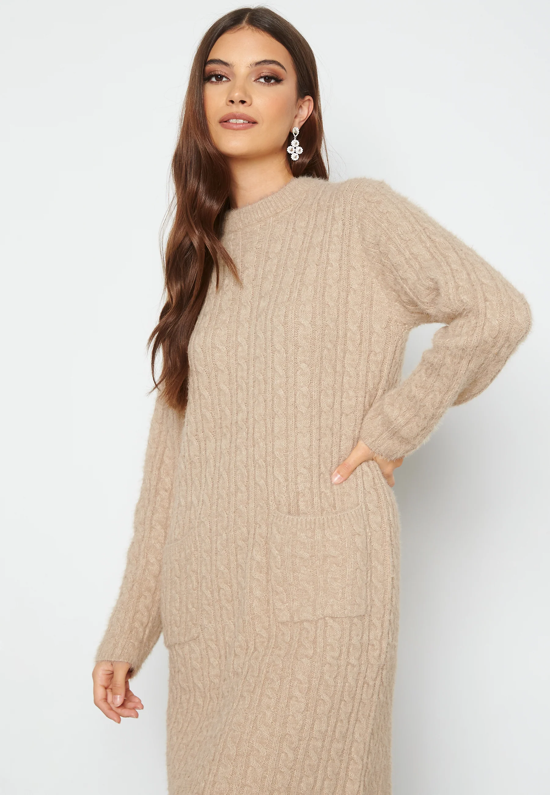 Cable Knit Pocket Dress - Image 2