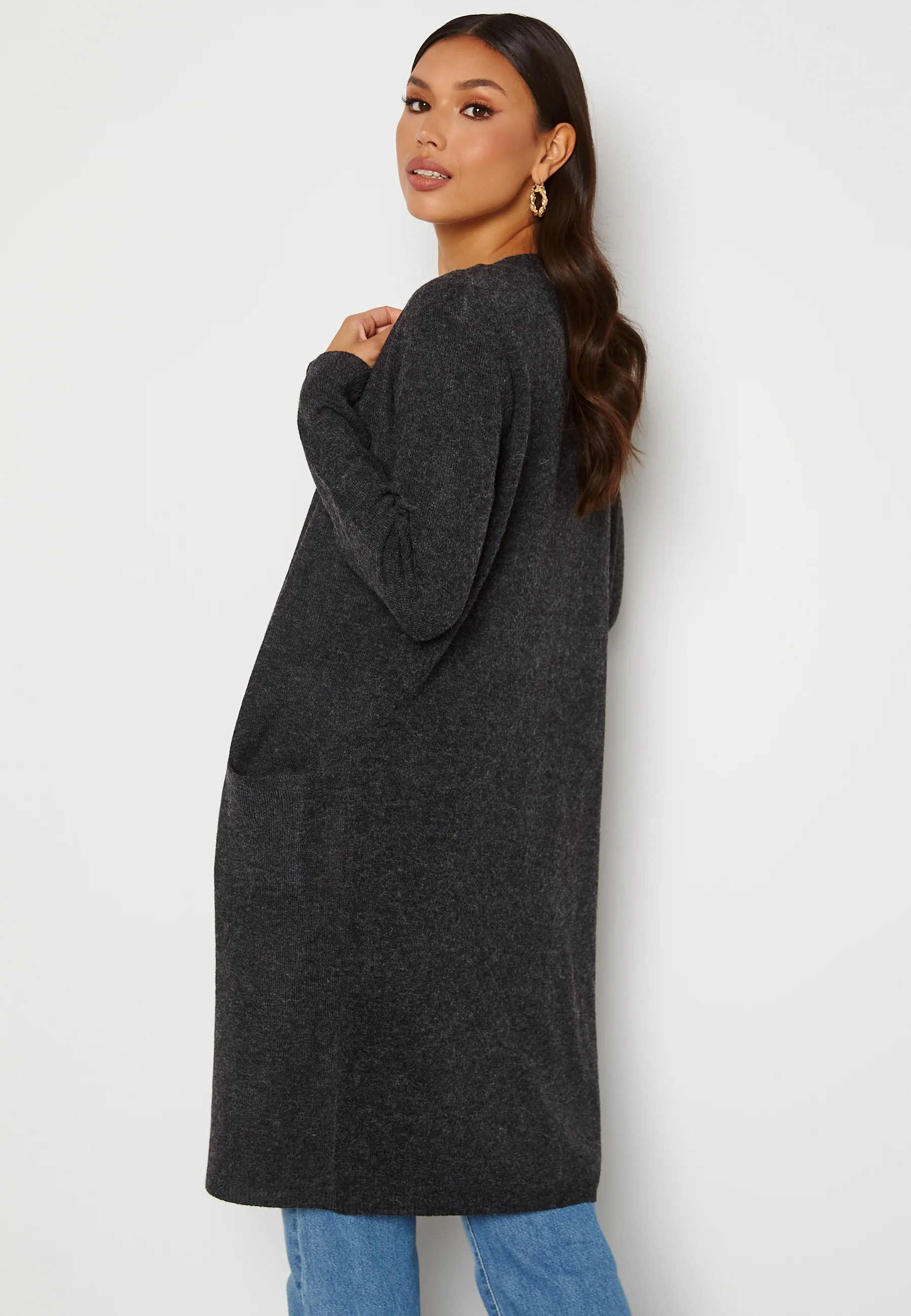 Doffy LS Long Open Cardigan - Image 3