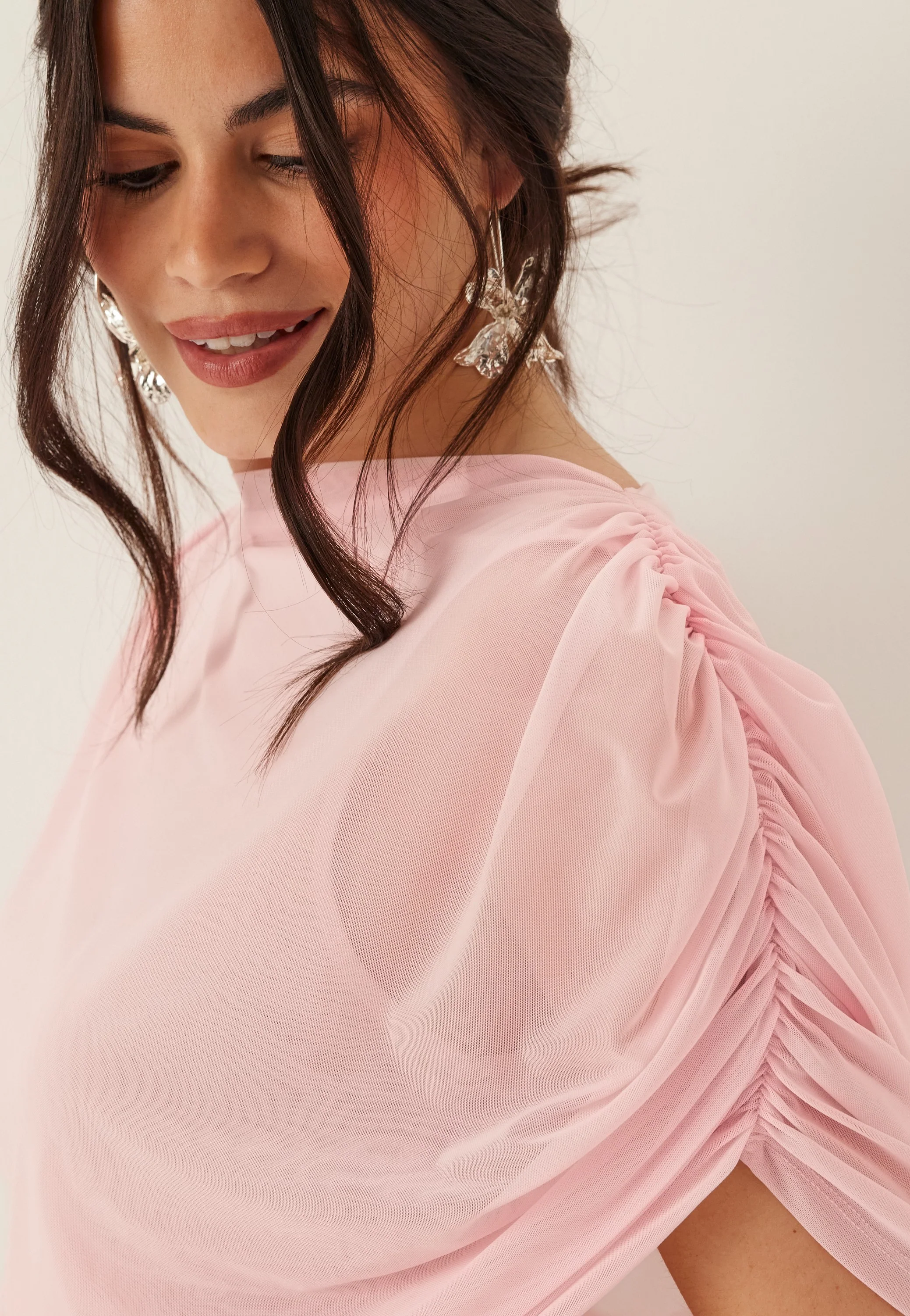 Drapy Mesh Cape Top - Image 2