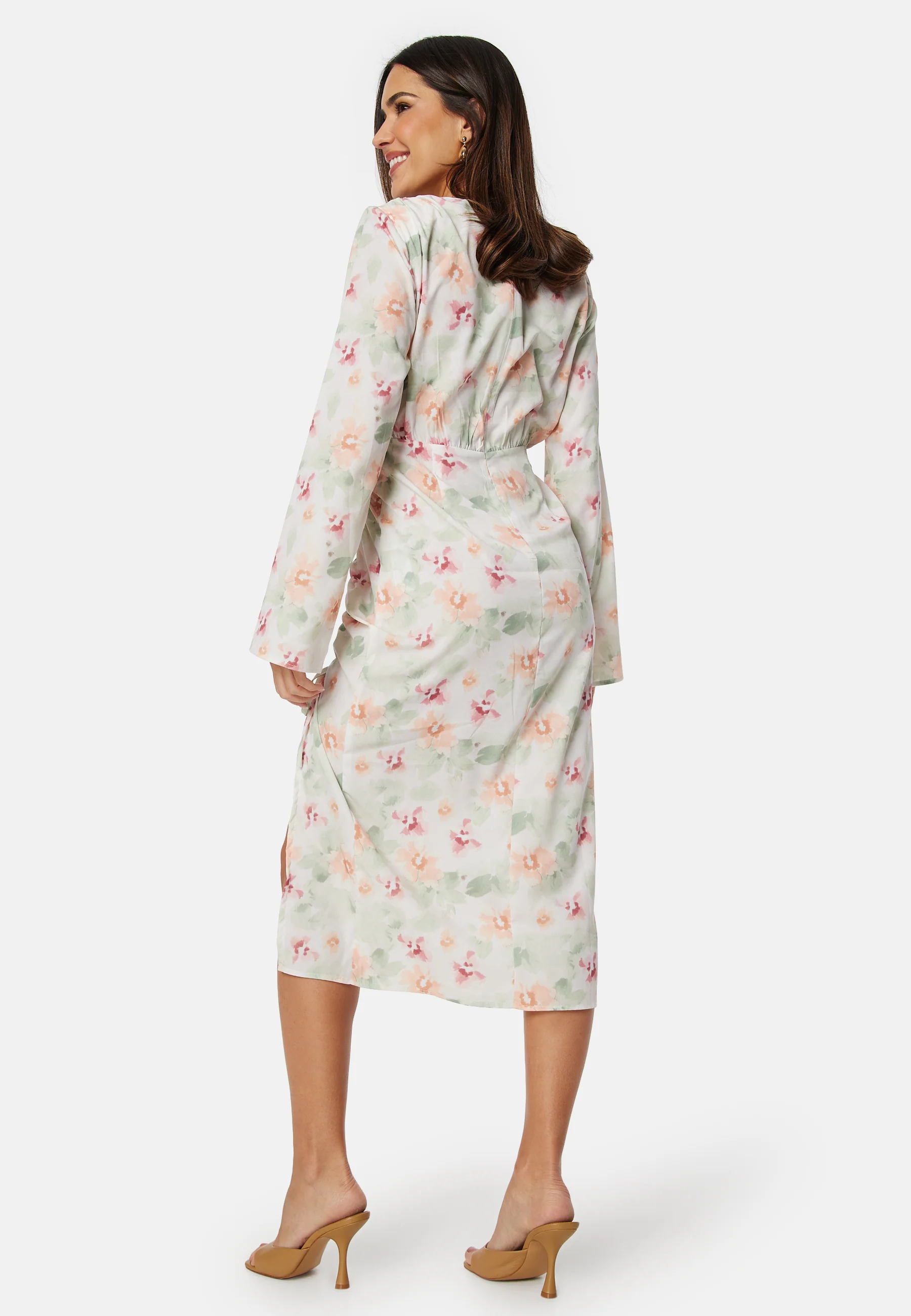 Drawstring L/S Midi Dress - Image 3
