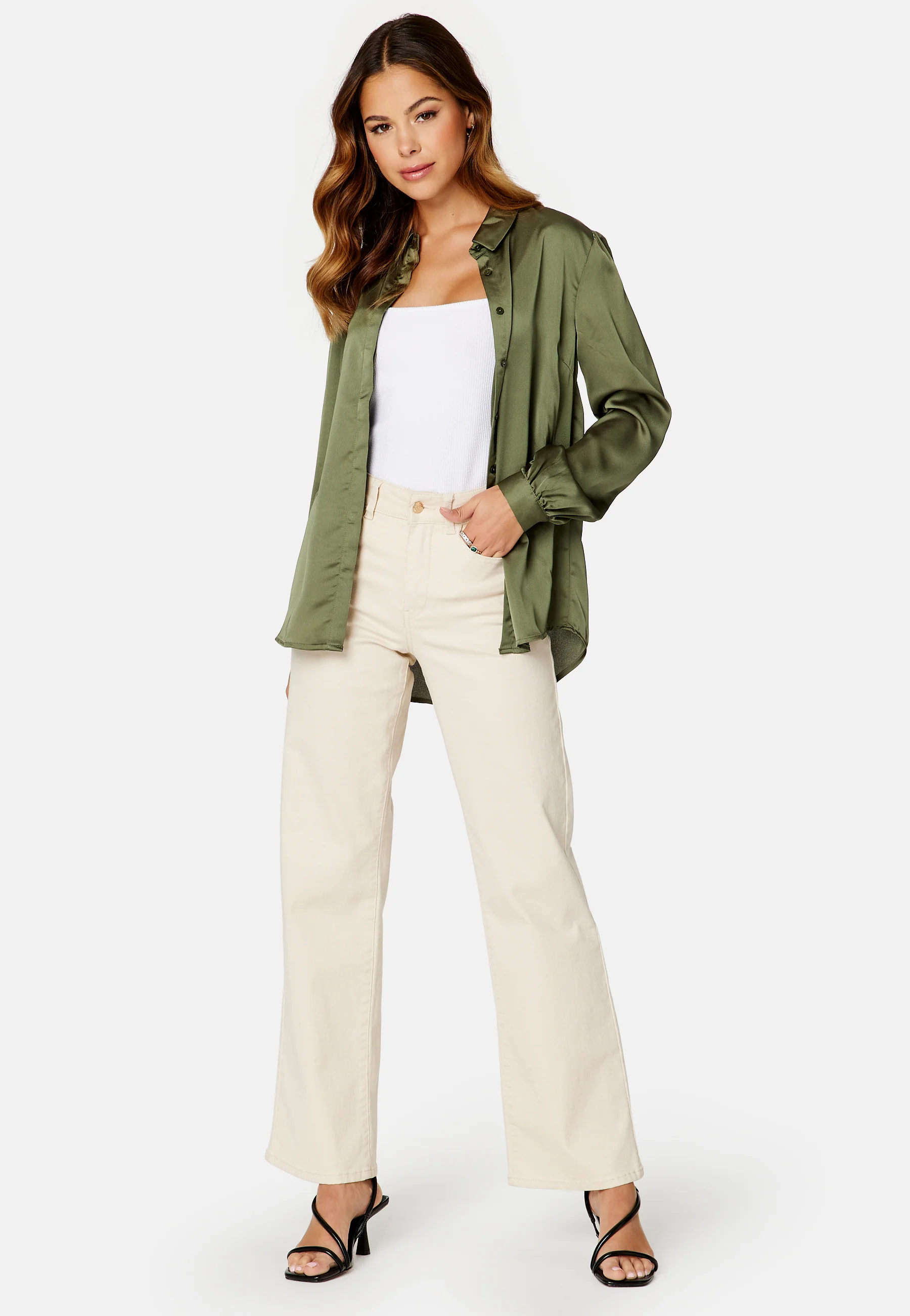 Ellette Satin L/S Shirt - Image 2