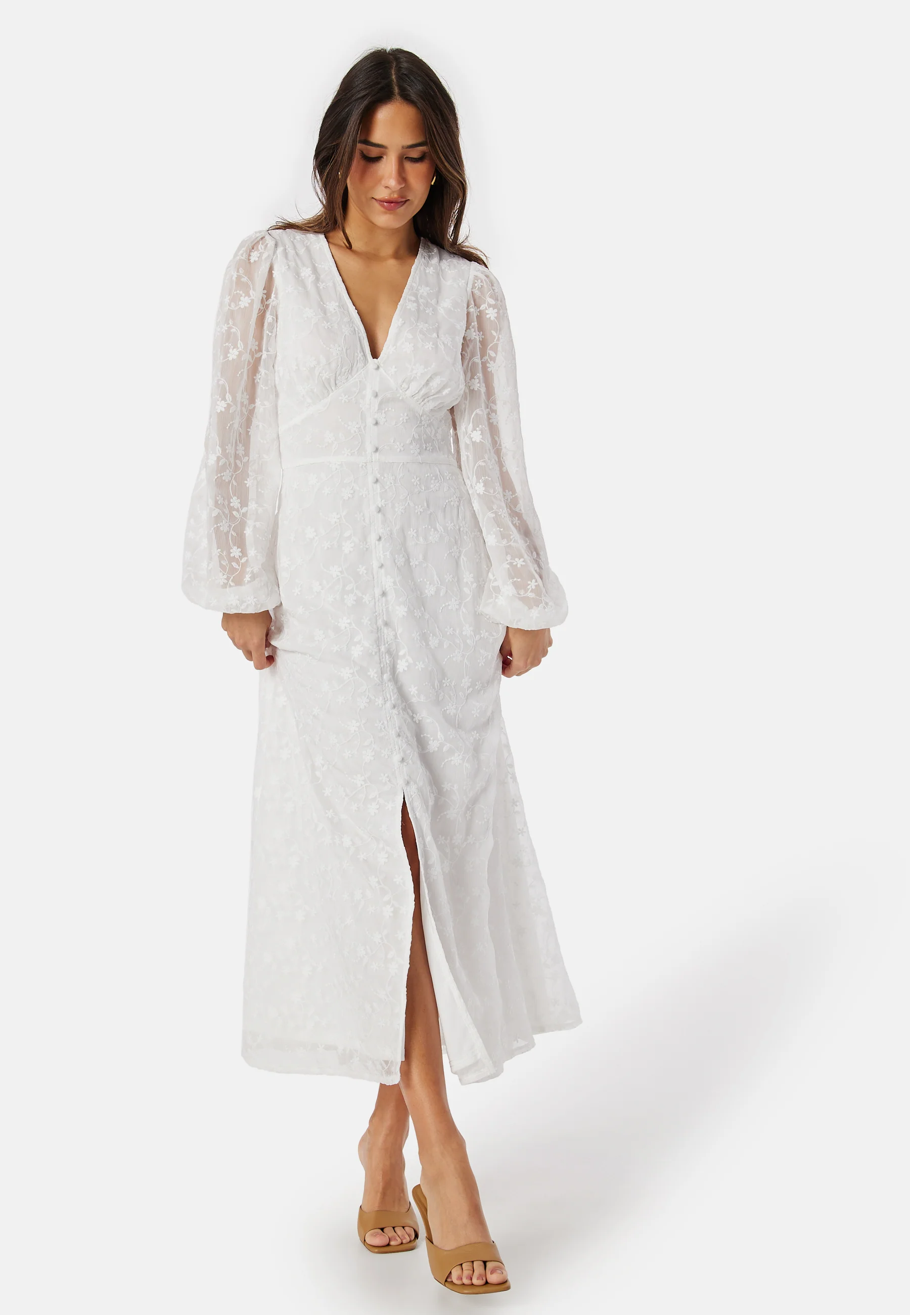 Embroidered Midi Dress - Image 2