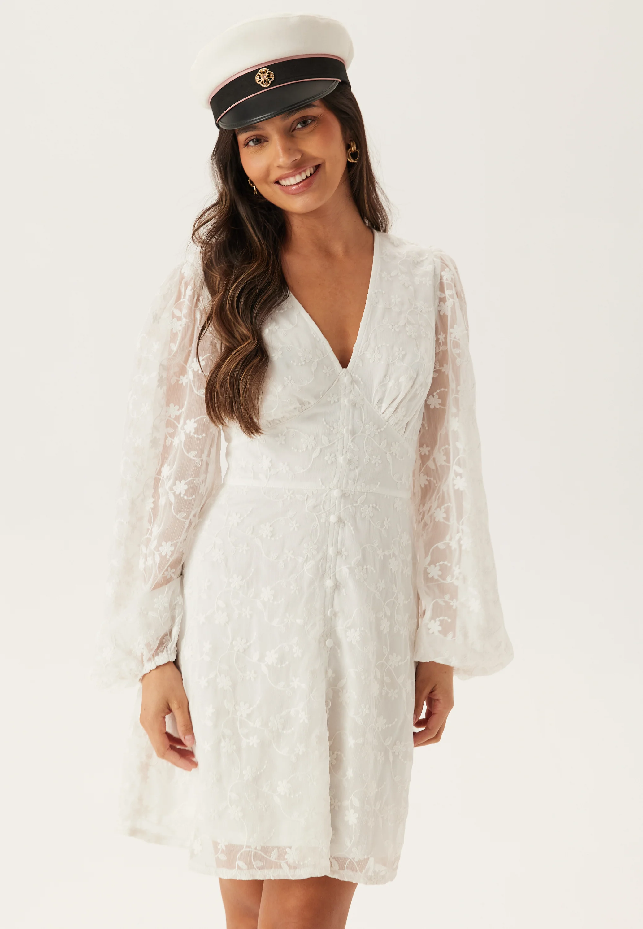 Embroidered Short Dress - Image 4