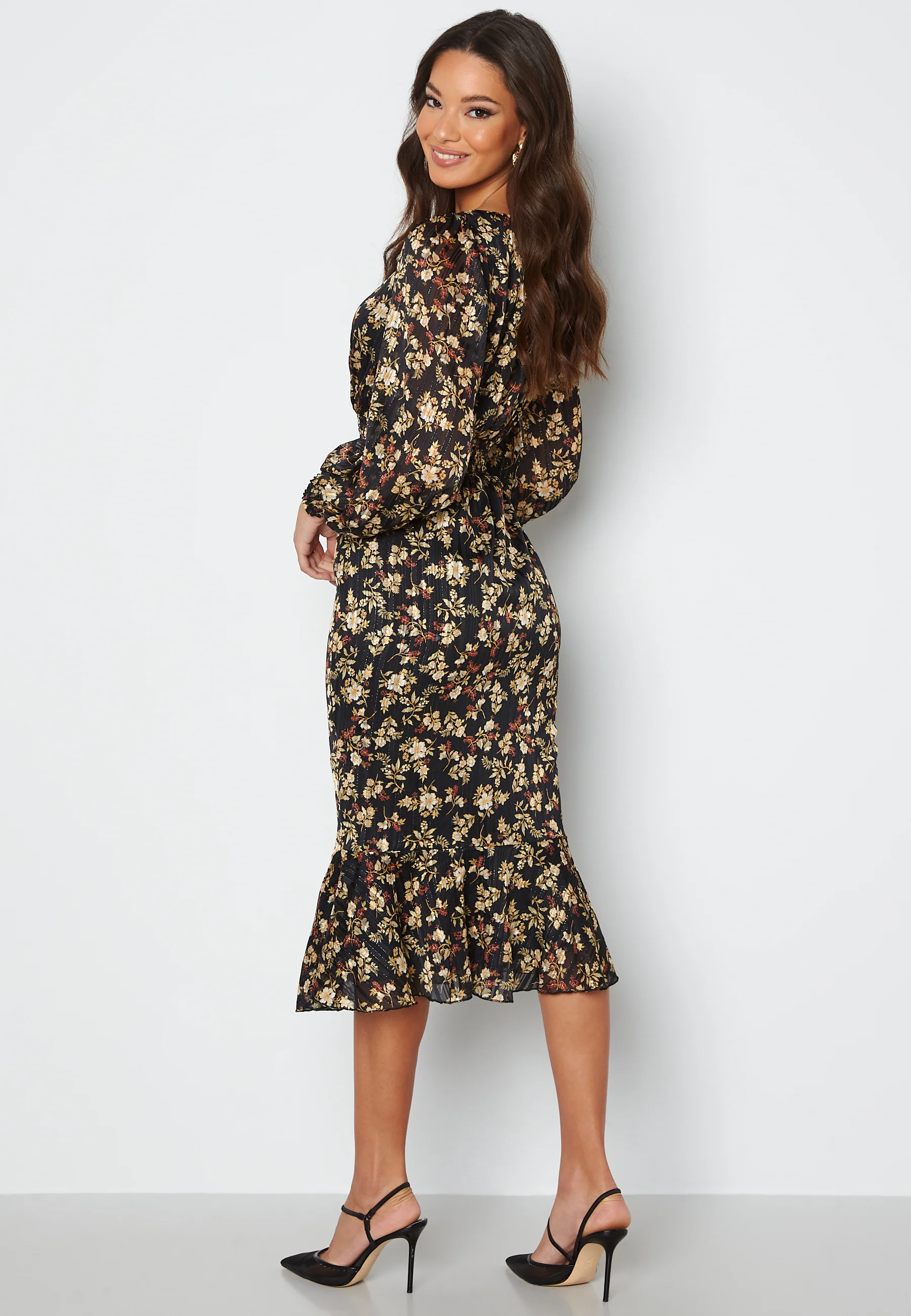 Floral Fishtail Midi Dress - Image 2
