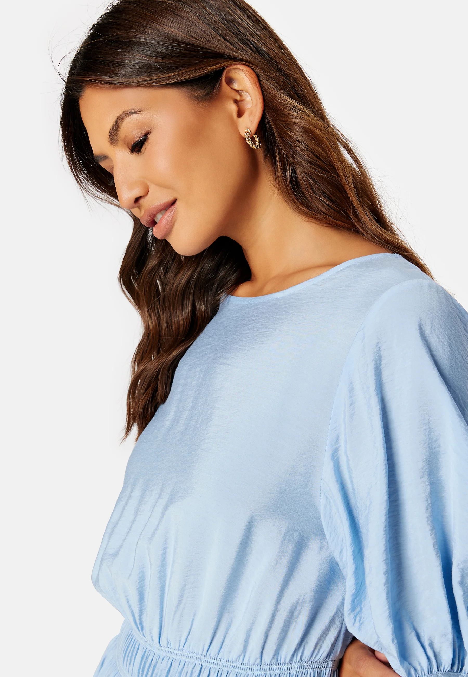 Flounce Puff Sleeve Dress - Image 4