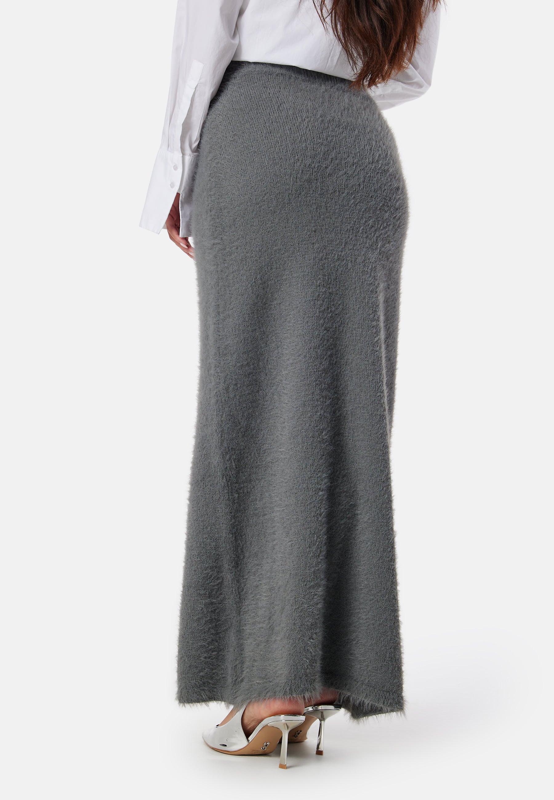 Fluffy Knitted Maxi Skirt - Image 4