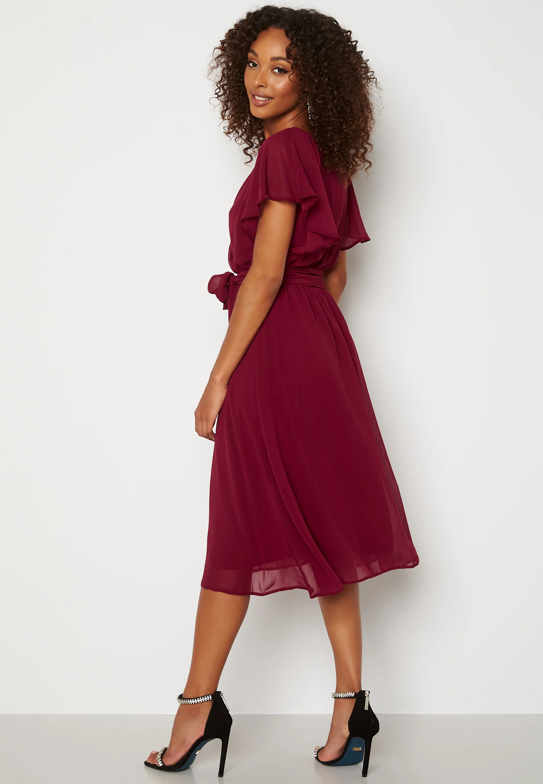 Flutter Chiffon Midi Dress - Image 3