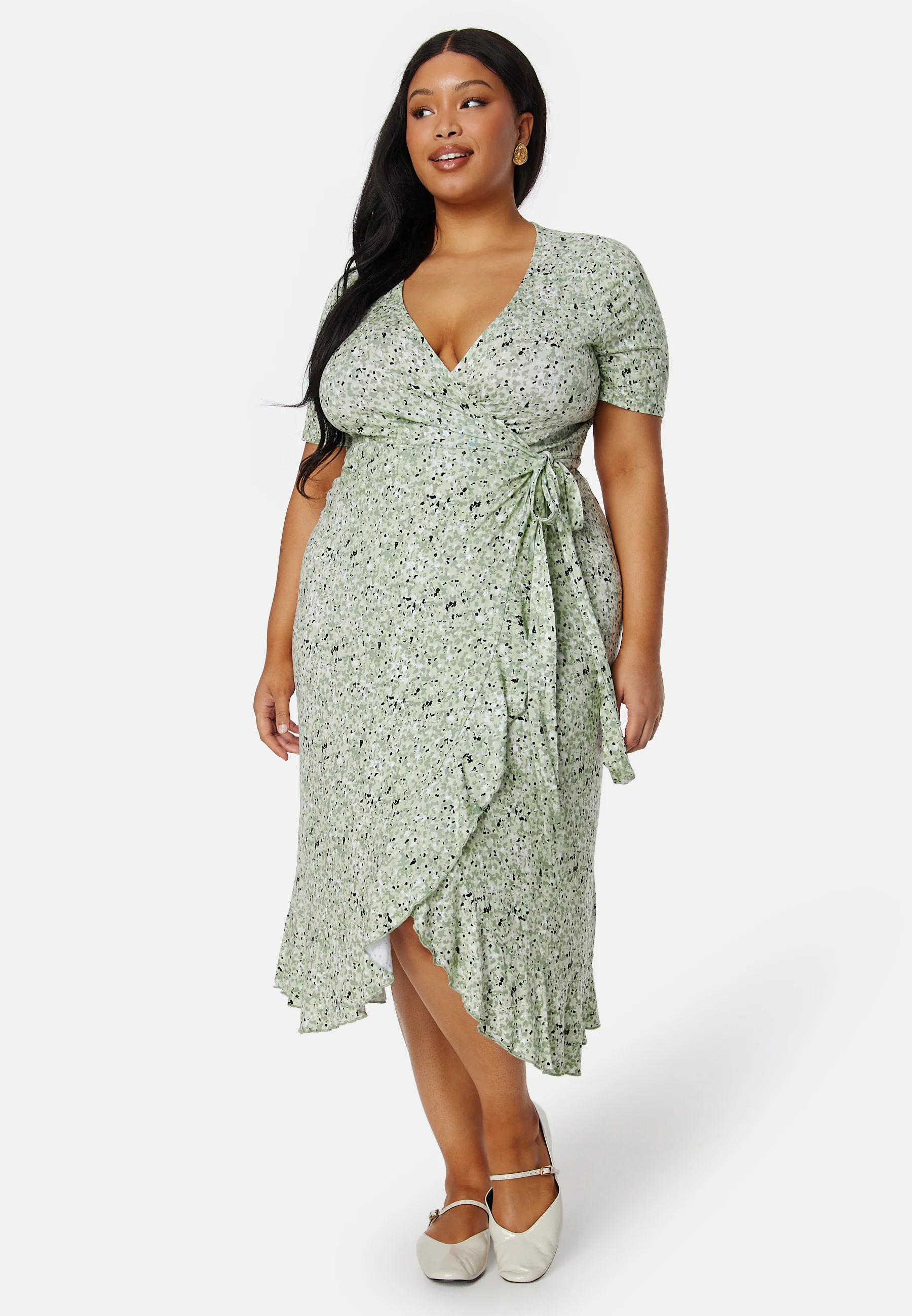 Frill S/S Wrap Dress - Image 5