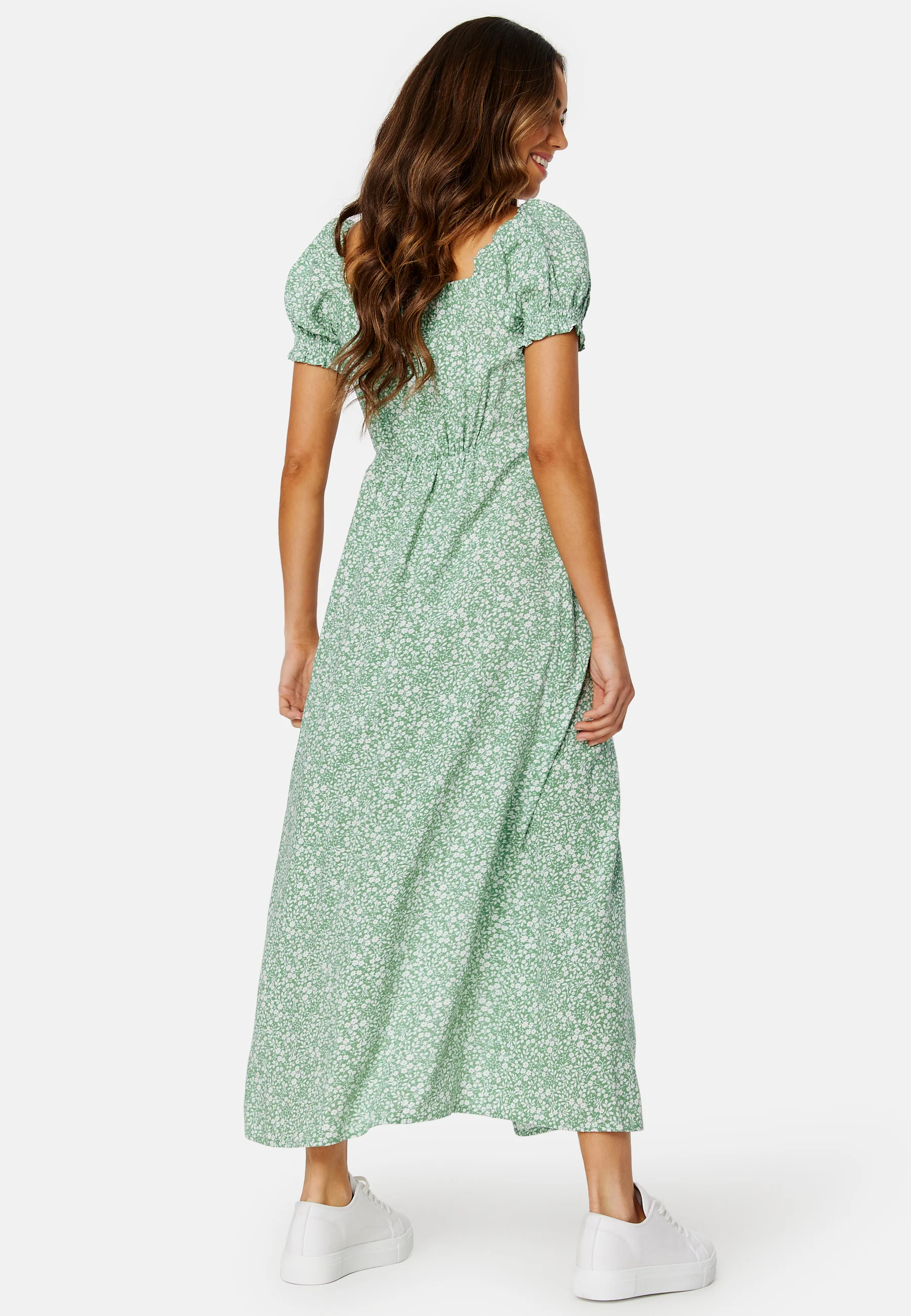 Front Tie Long Viscose Dress - Image 5