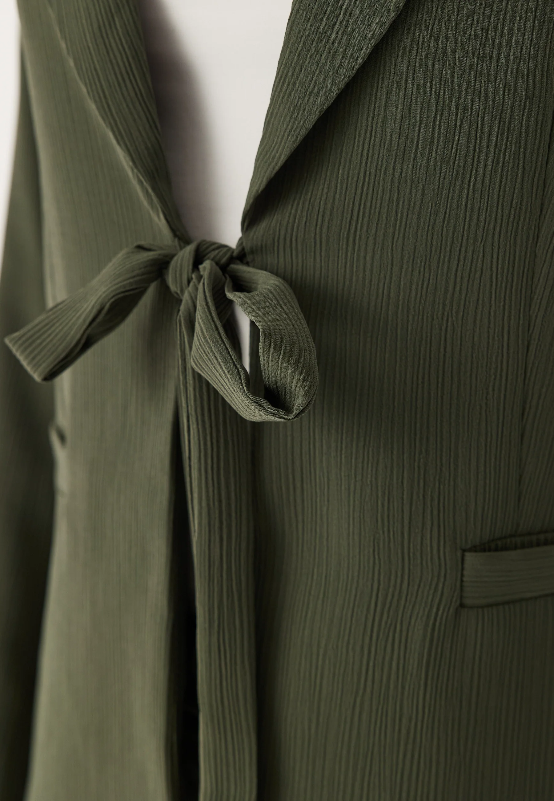 Front Tie Structured Blazer - Image 5