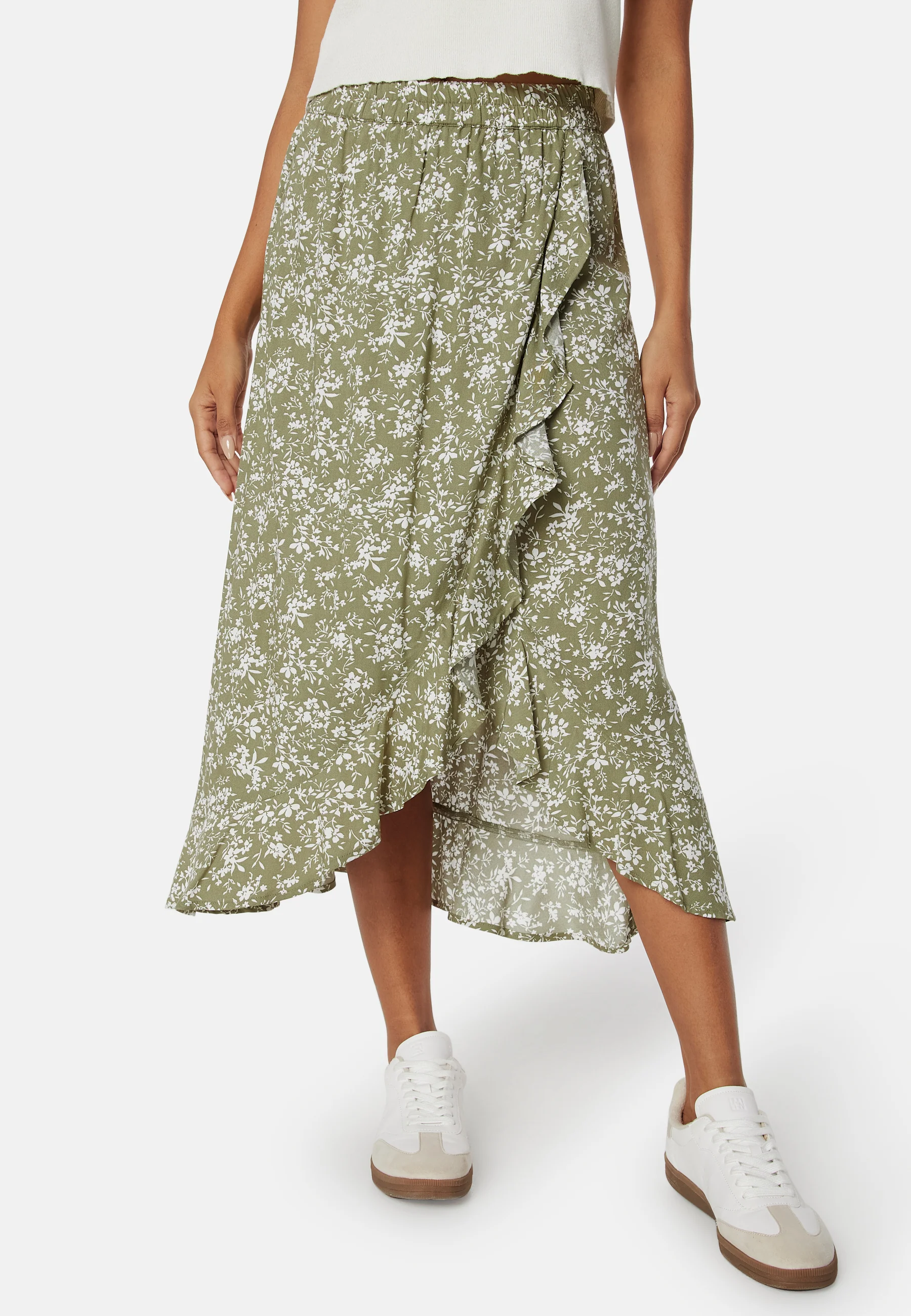 Front Wrap Viscose Skirt - Image 2