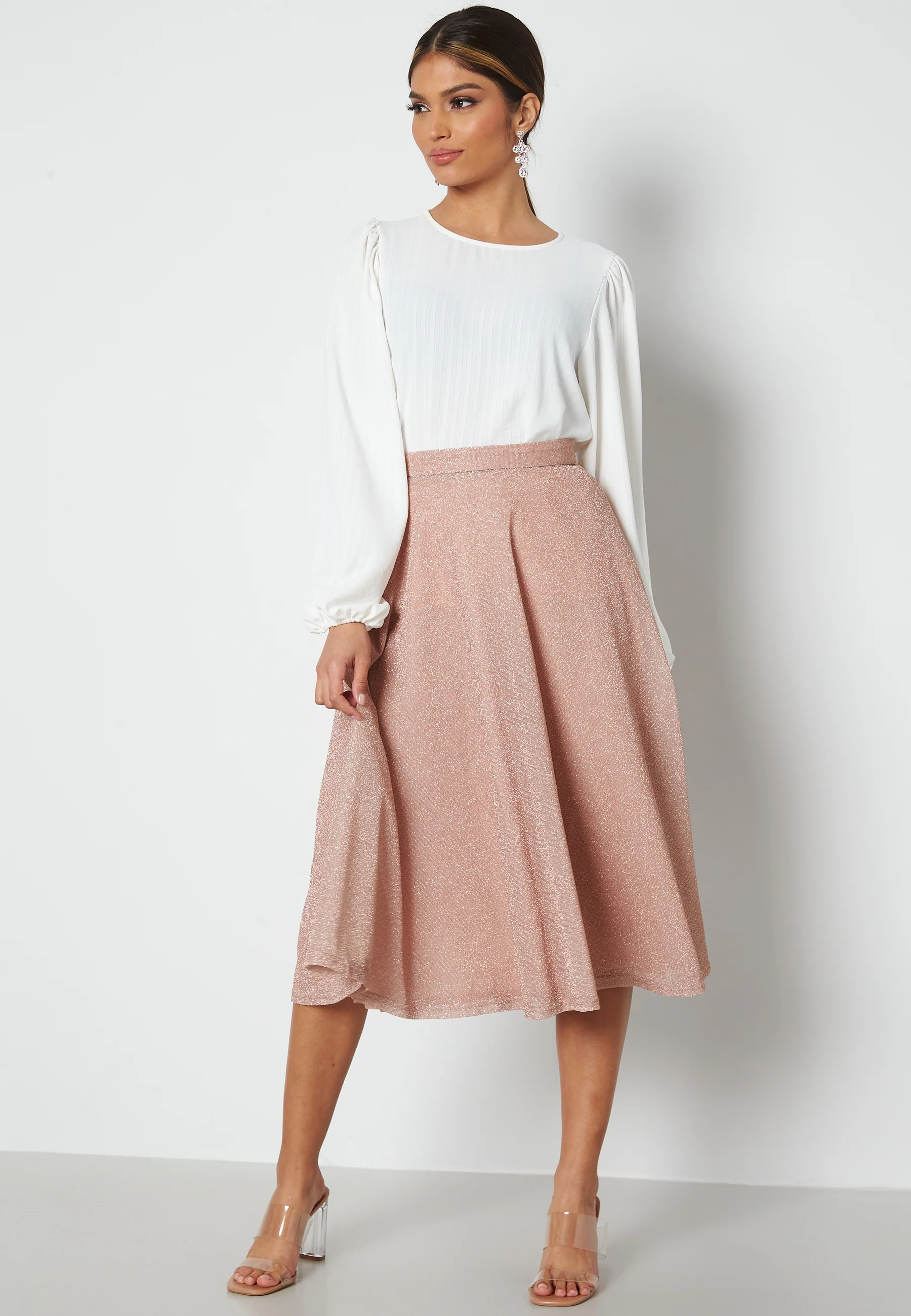 Glitter Midi Skirt
