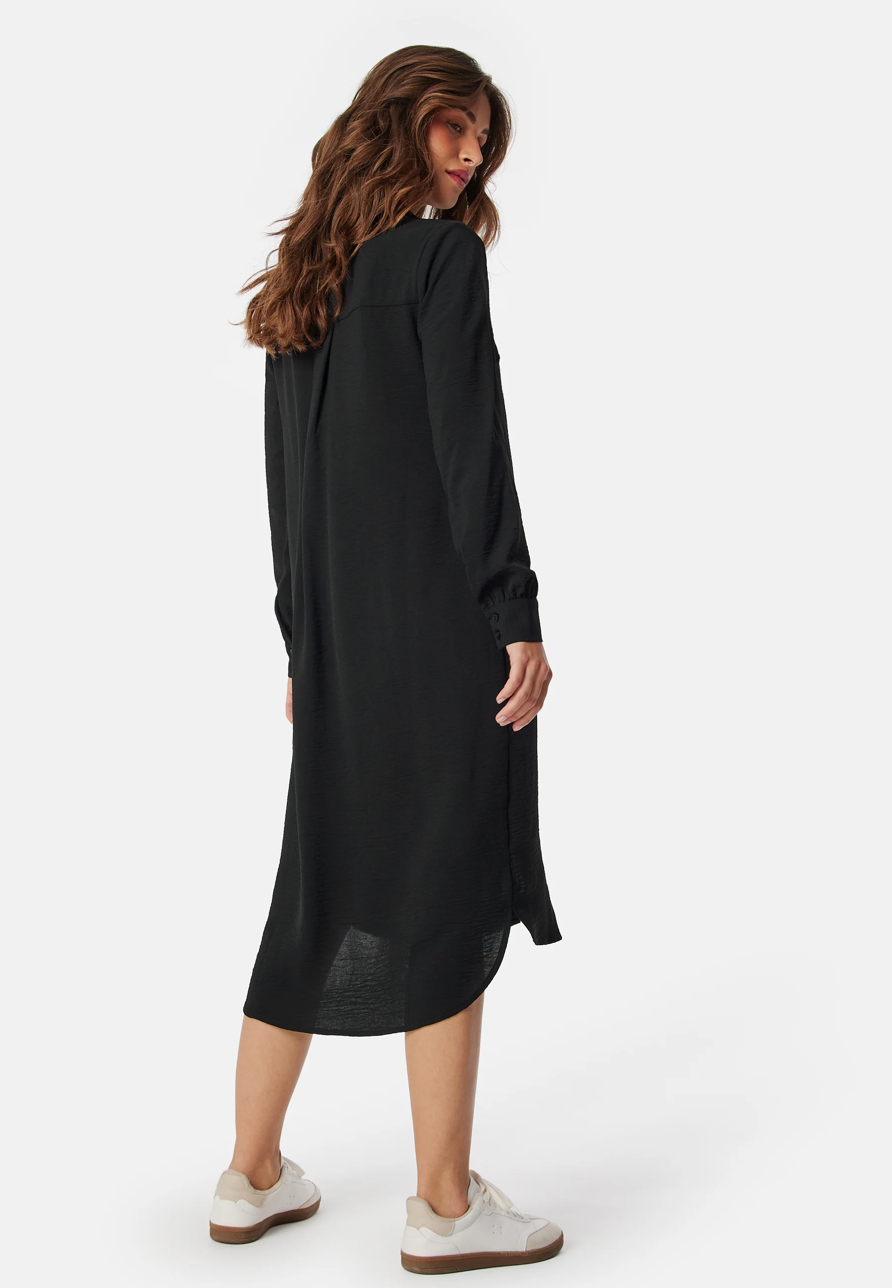 Hidden Button Shirt Dress - Image 2