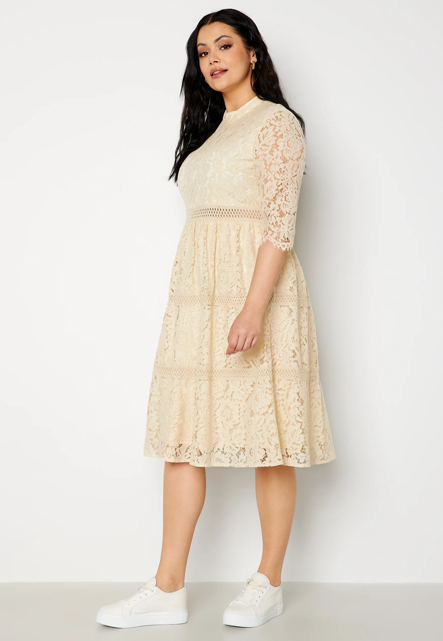 High Neck Lace Dress - Image 5