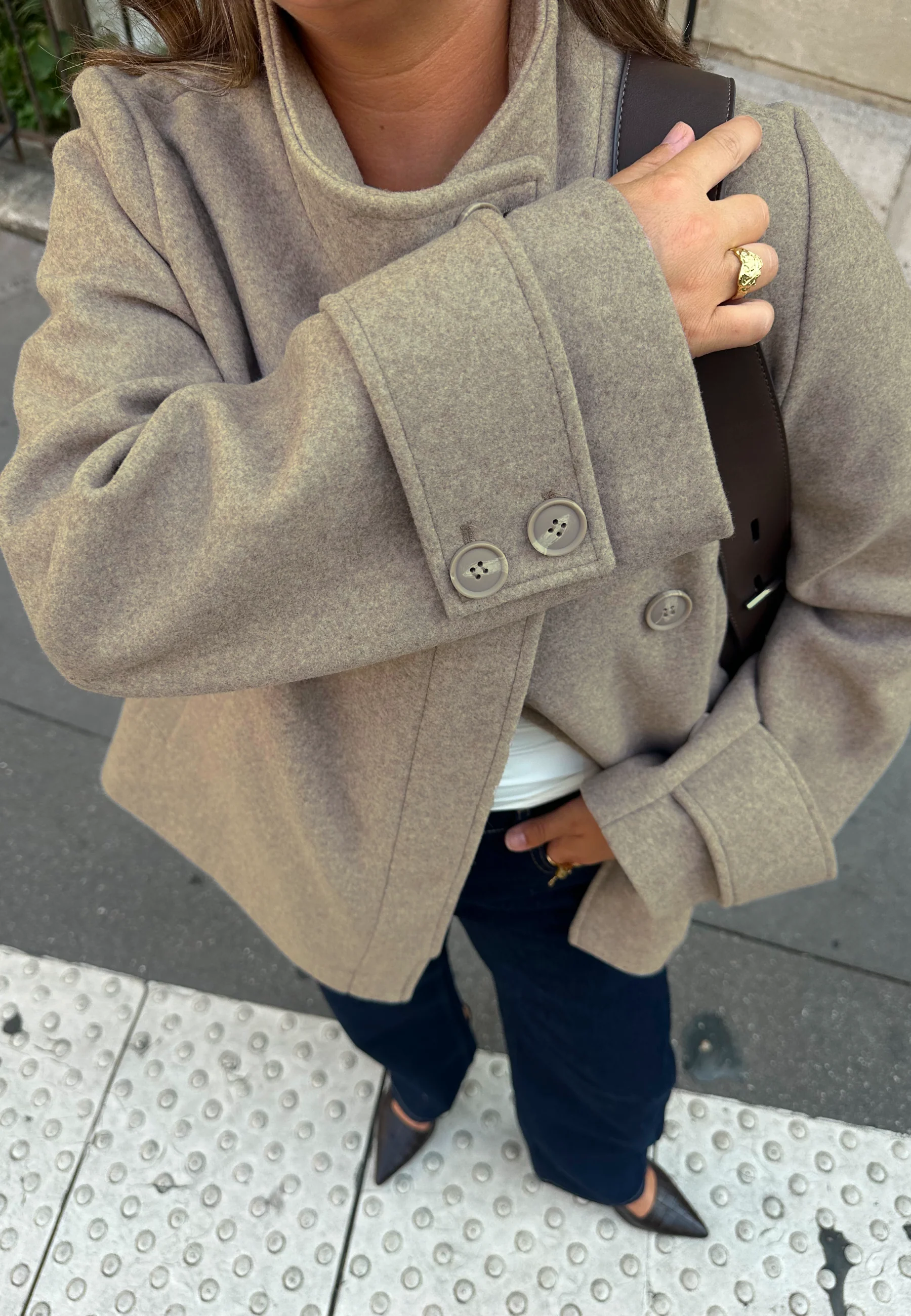 High Neck Short Coat - Image 8