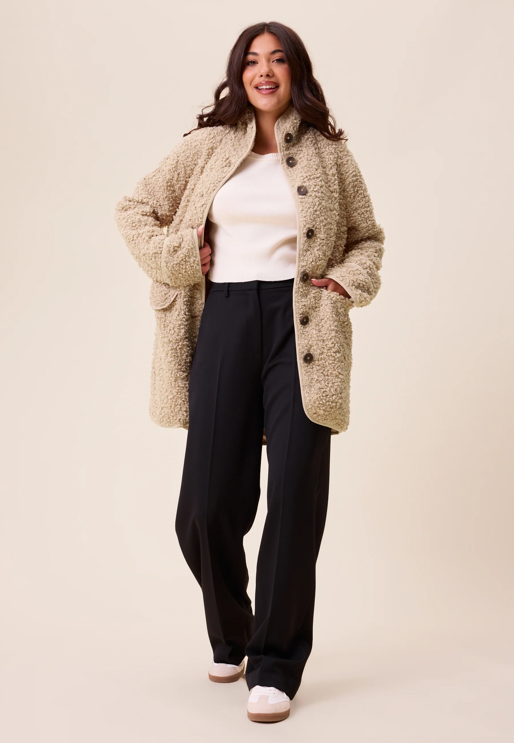 High Neck Teddy Jacket - Image 5