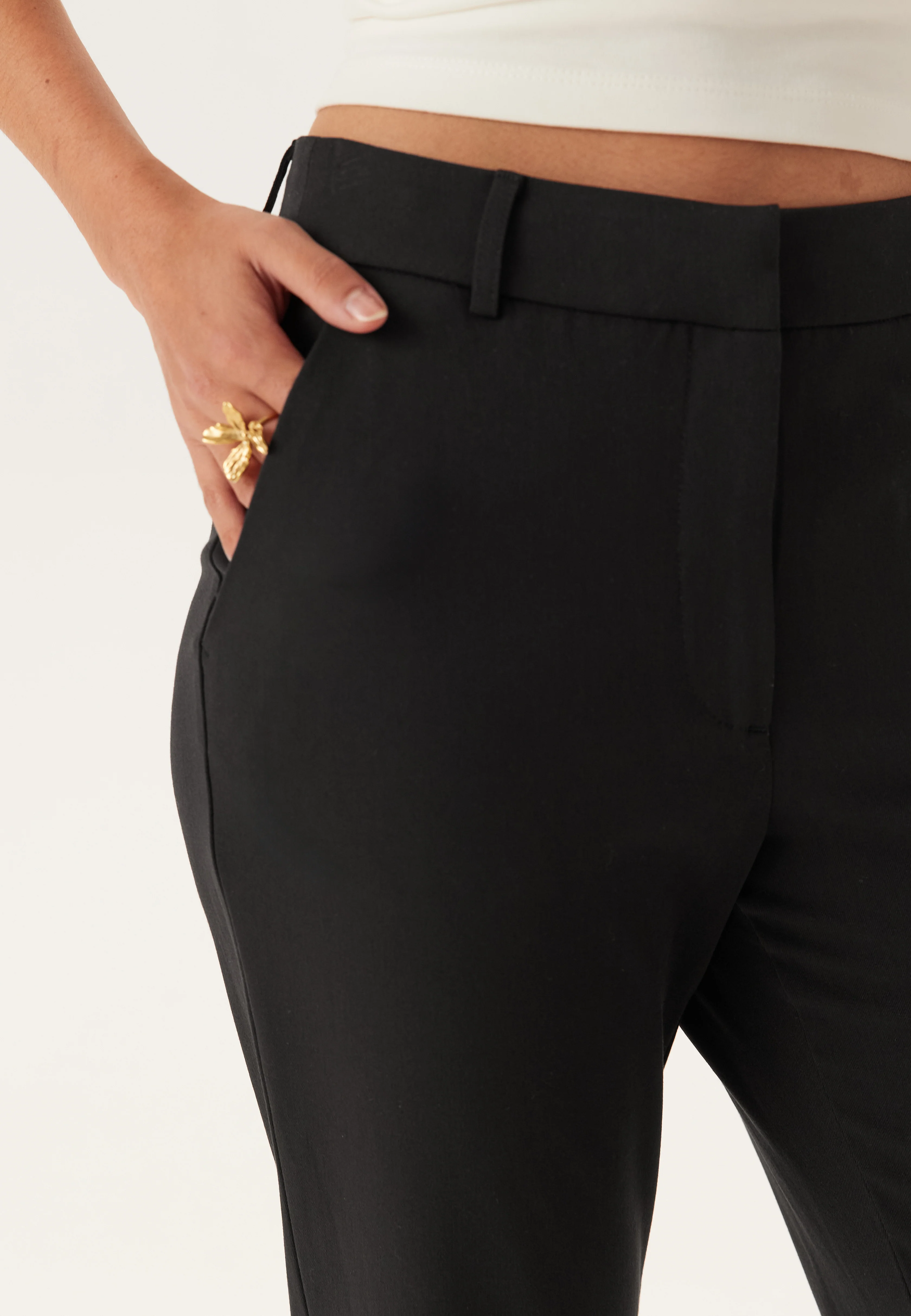 High Waist Flared Suit Trousers - Image 4