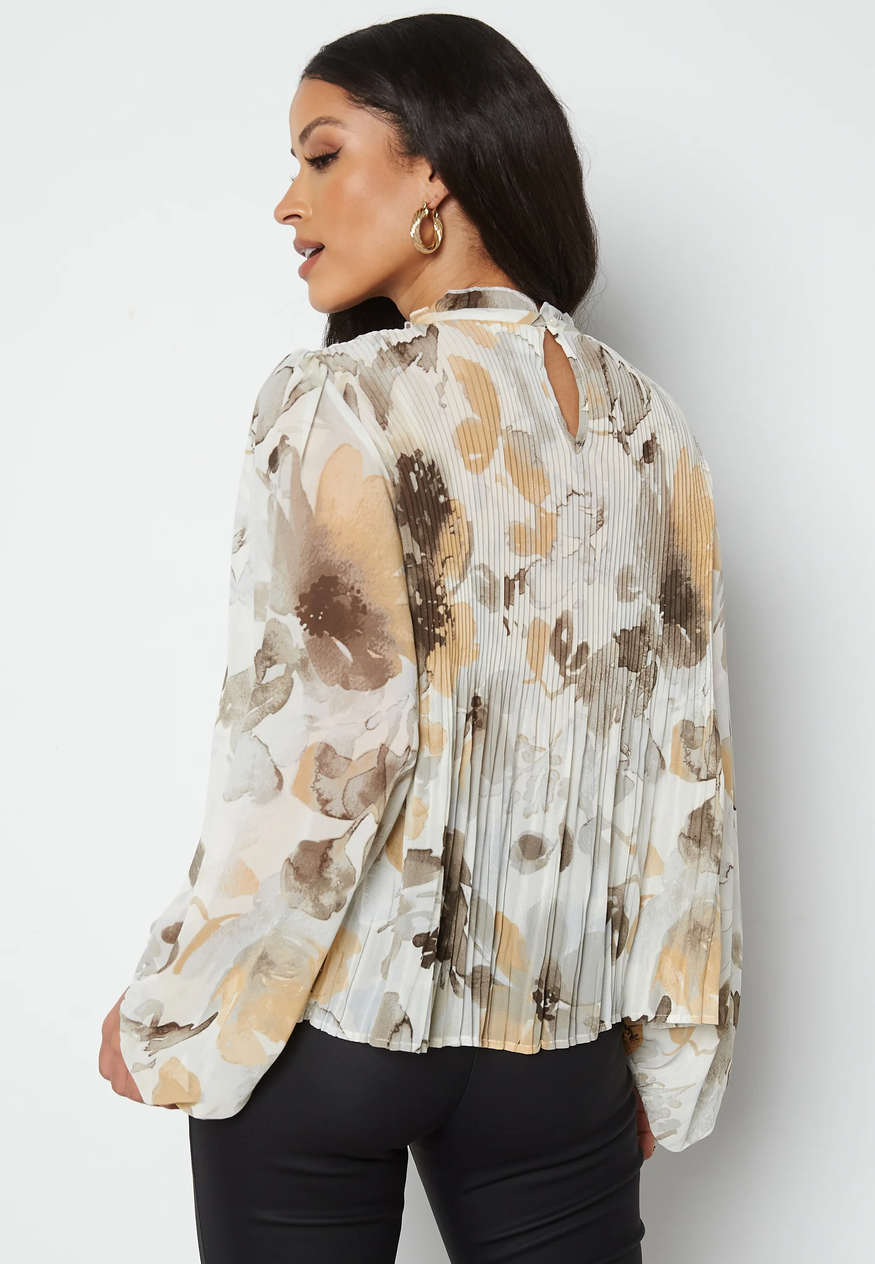 Jamin Highneck L/S Plisse Top - Image 3