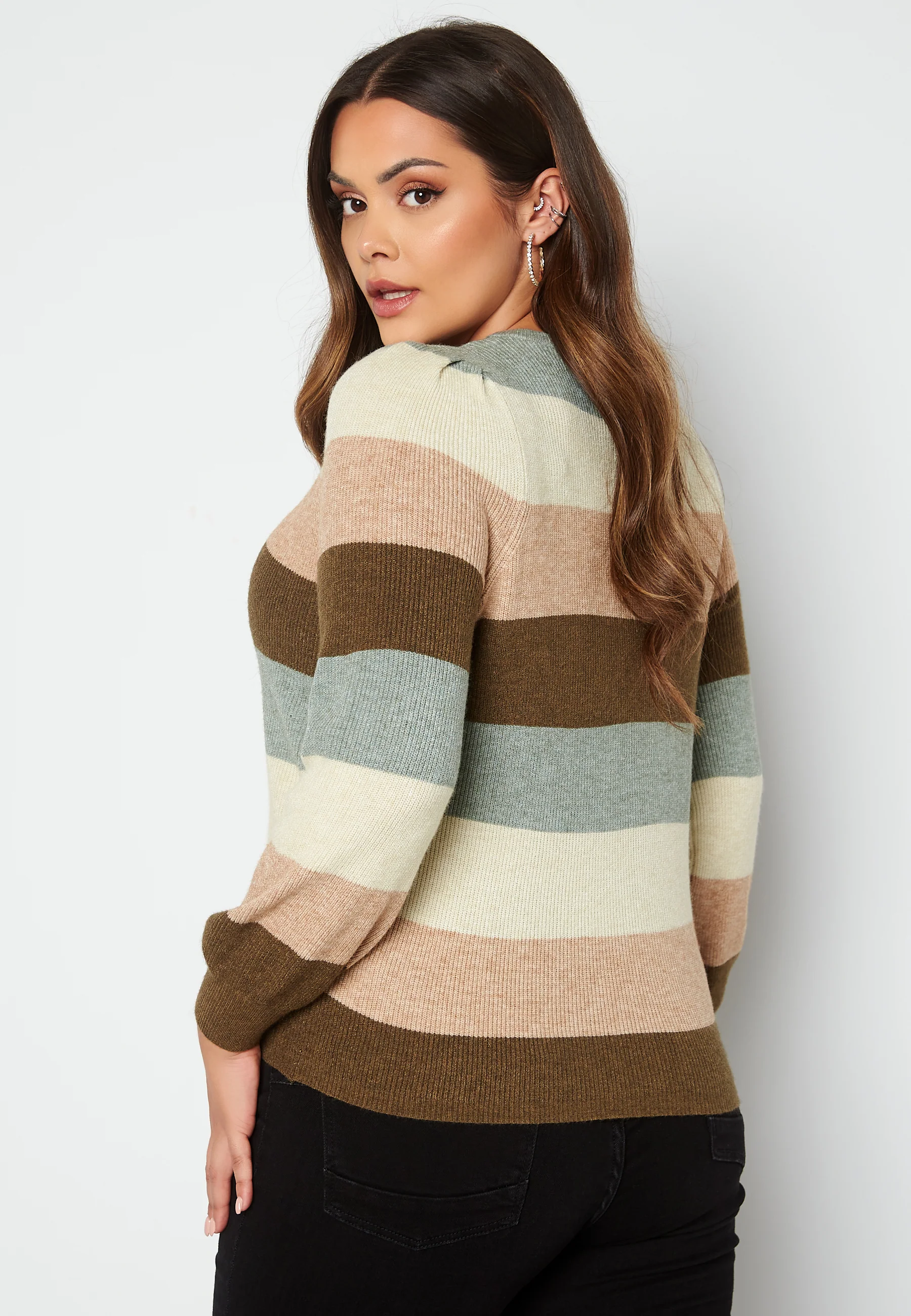 Karia L/S Stripe Pullover Knit - Image 3