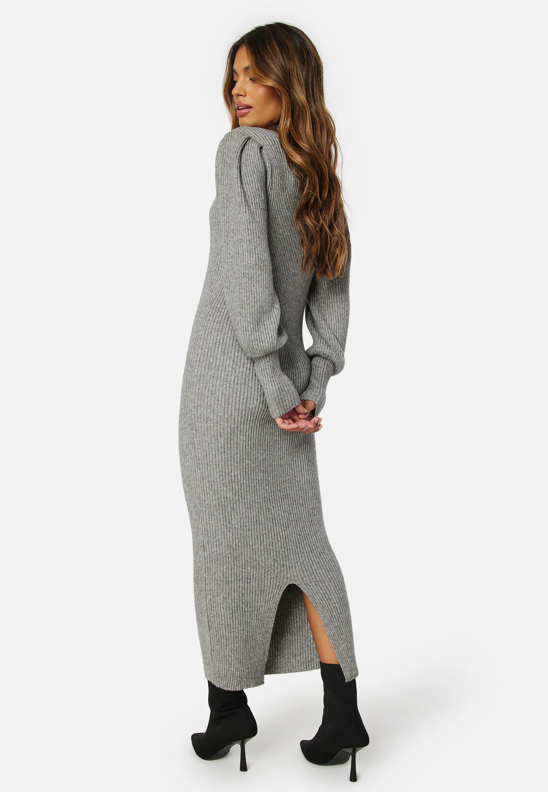 Katia Puff Long Slit Dress - Image 3