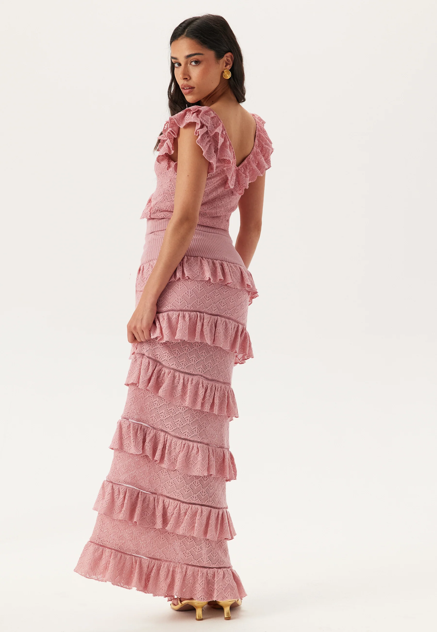 Knitted Frill Ankle Skirt - Image 4