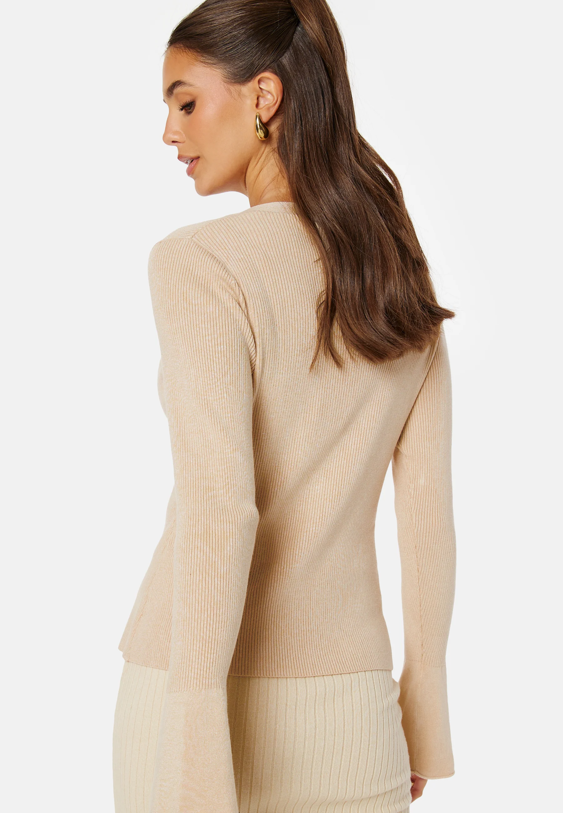Knitted Rib Cardigan - Image 3