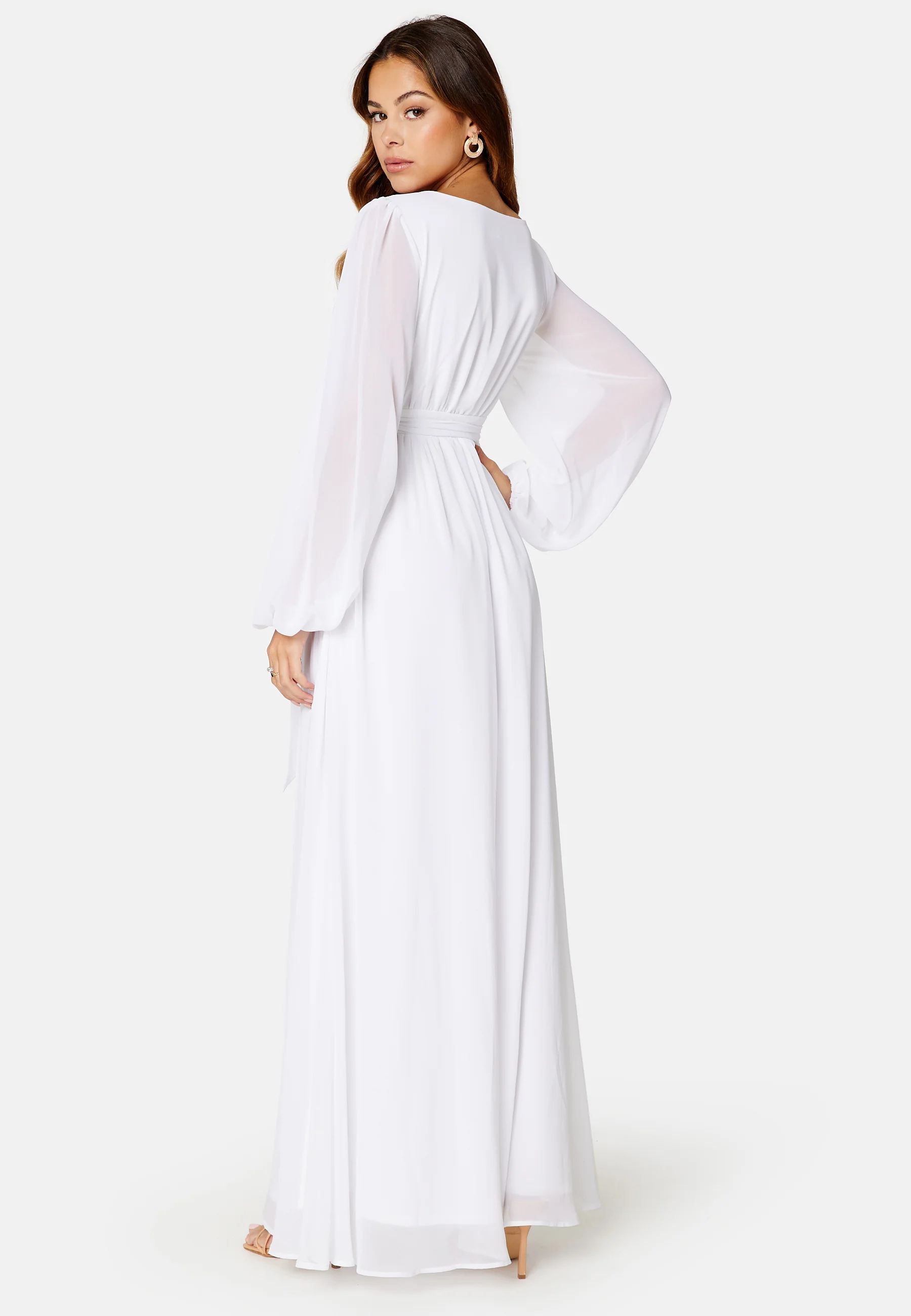 Long Sleeve Chiffon Maxi Dress - Image 2