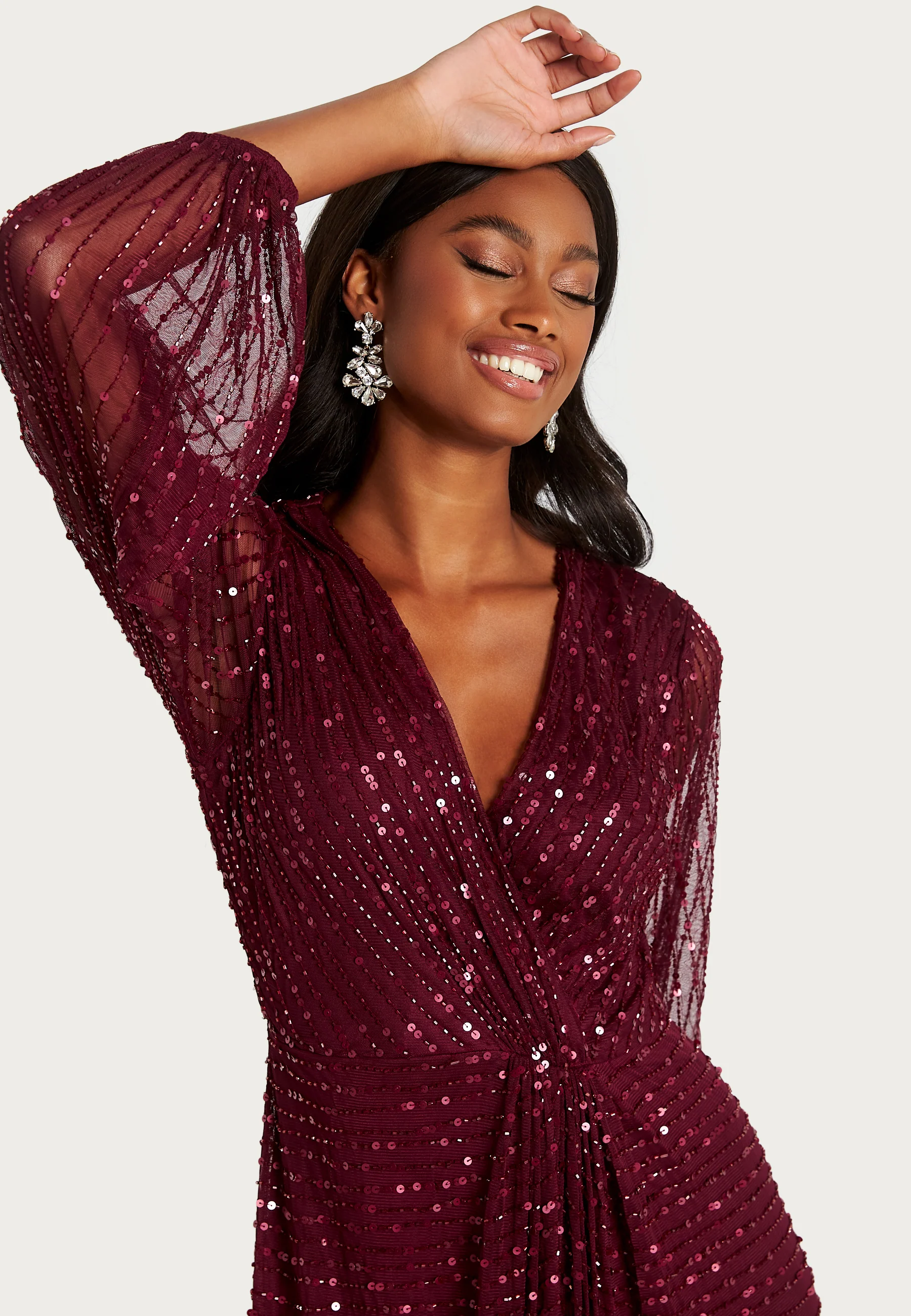 Long Sleeve Sequin Dress - Image 4