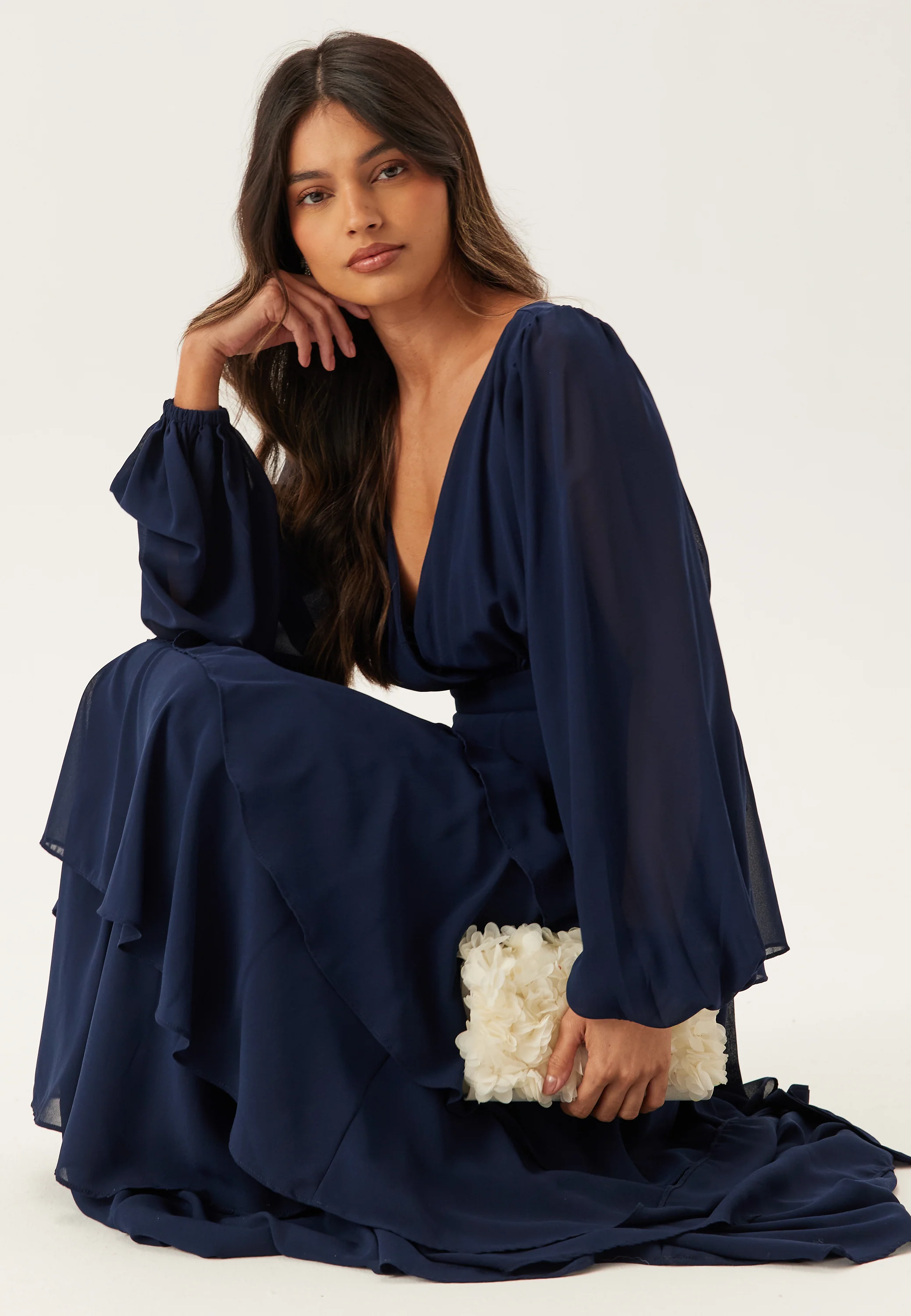 Long Sleeve Tiered Maxi Dress - Image 4