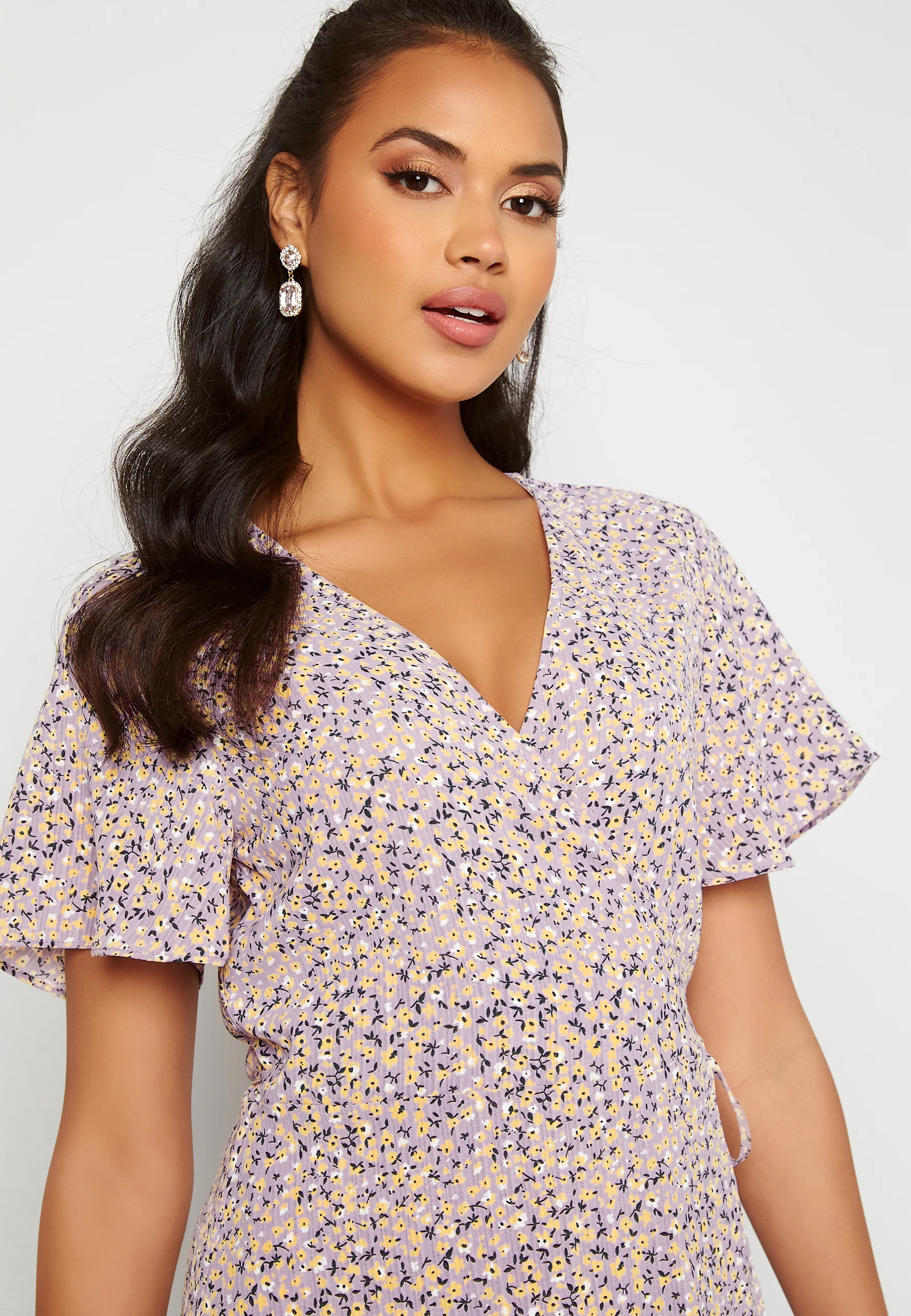 Lovie S/S Wrap Midi Dress - Image 3