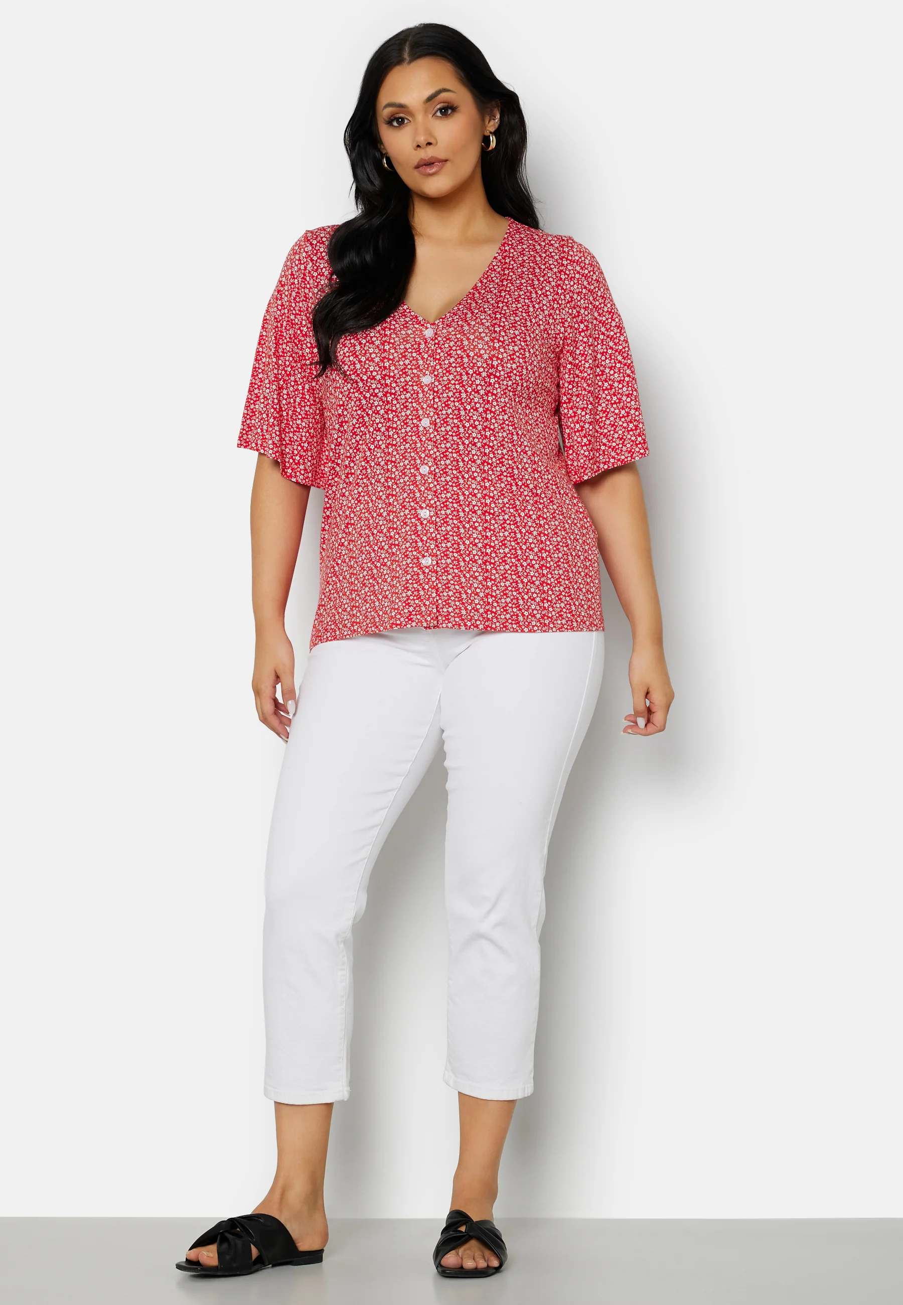 Malini button frill top - Image 6