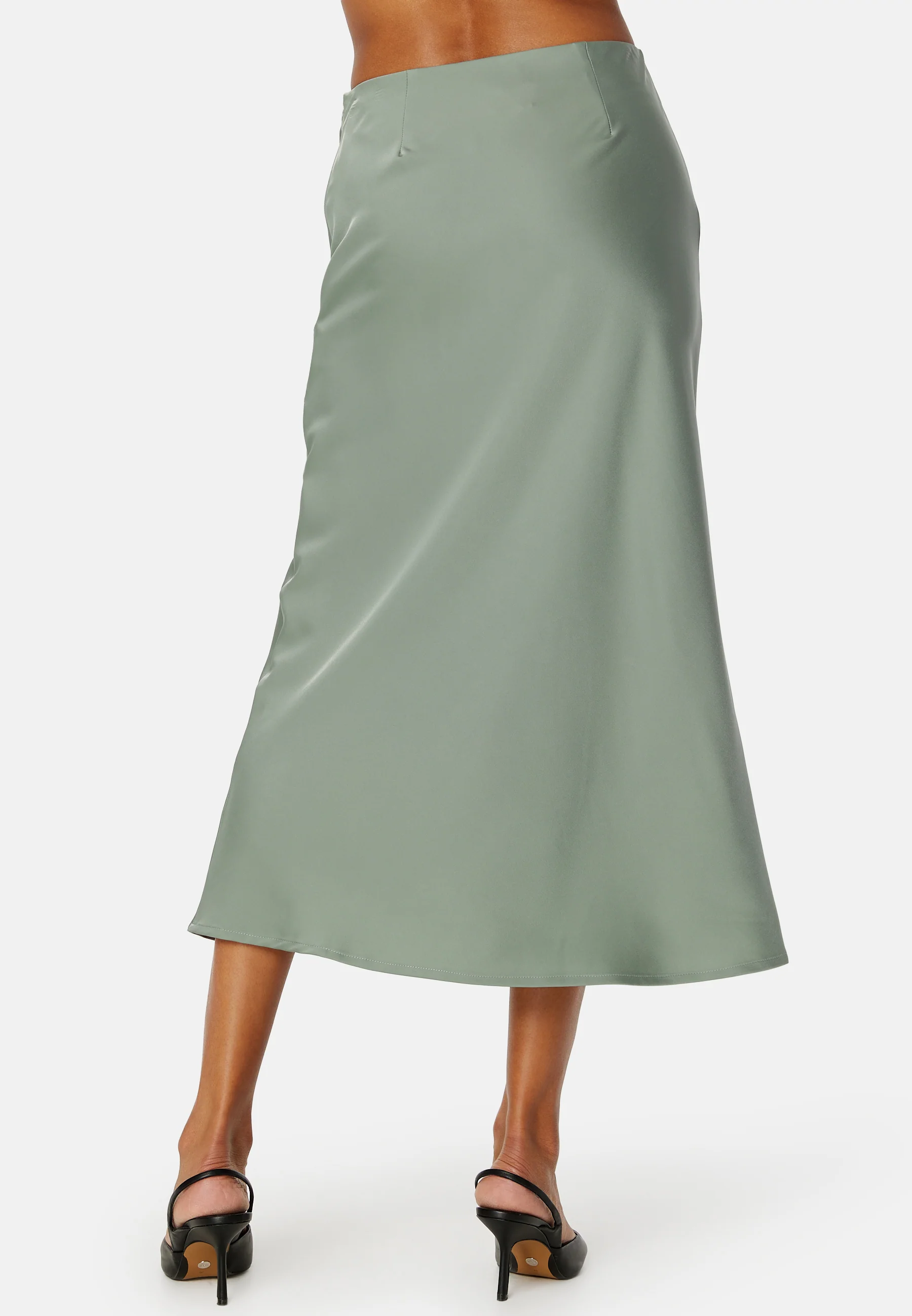 Midi Satin Skirt - Image 4