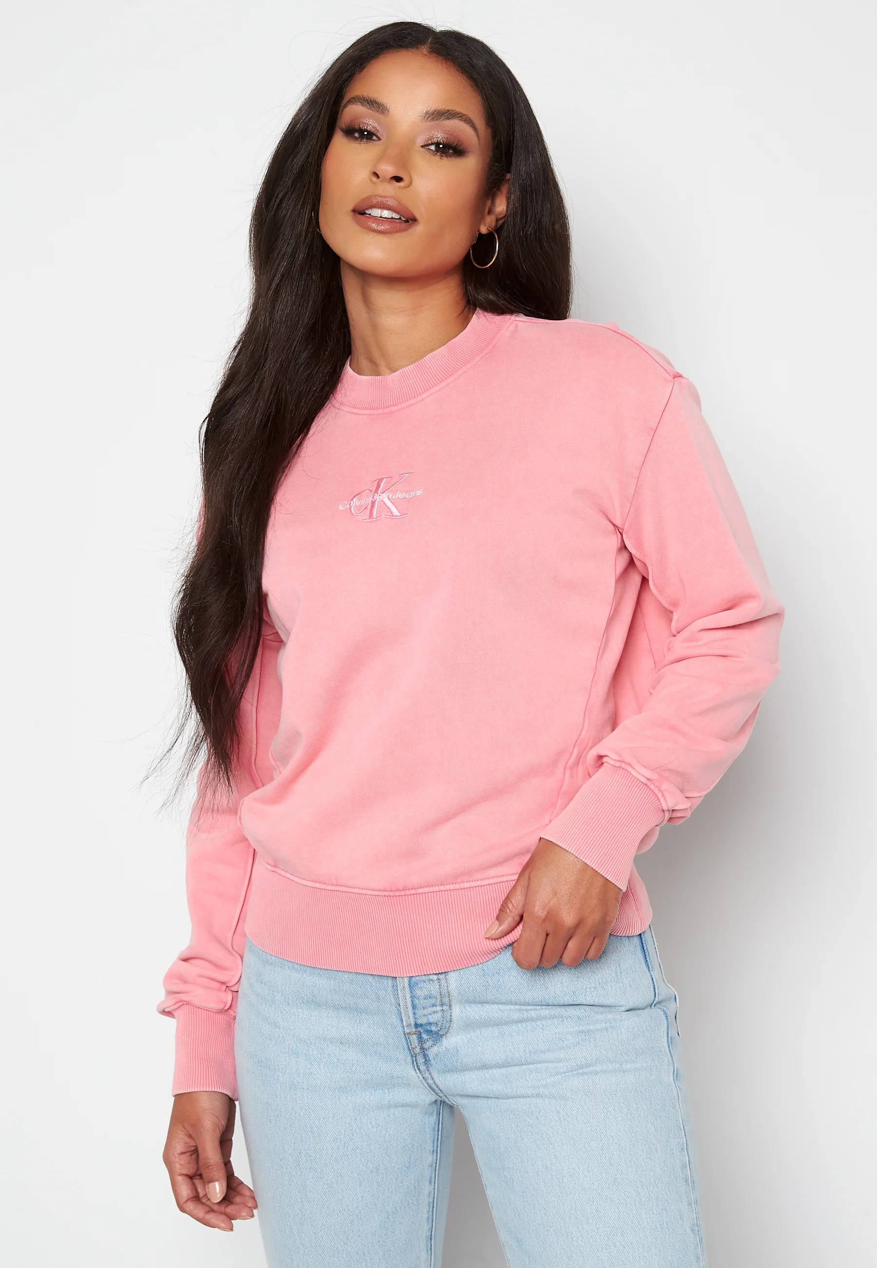 Monogram Logo Washed Crew Neck