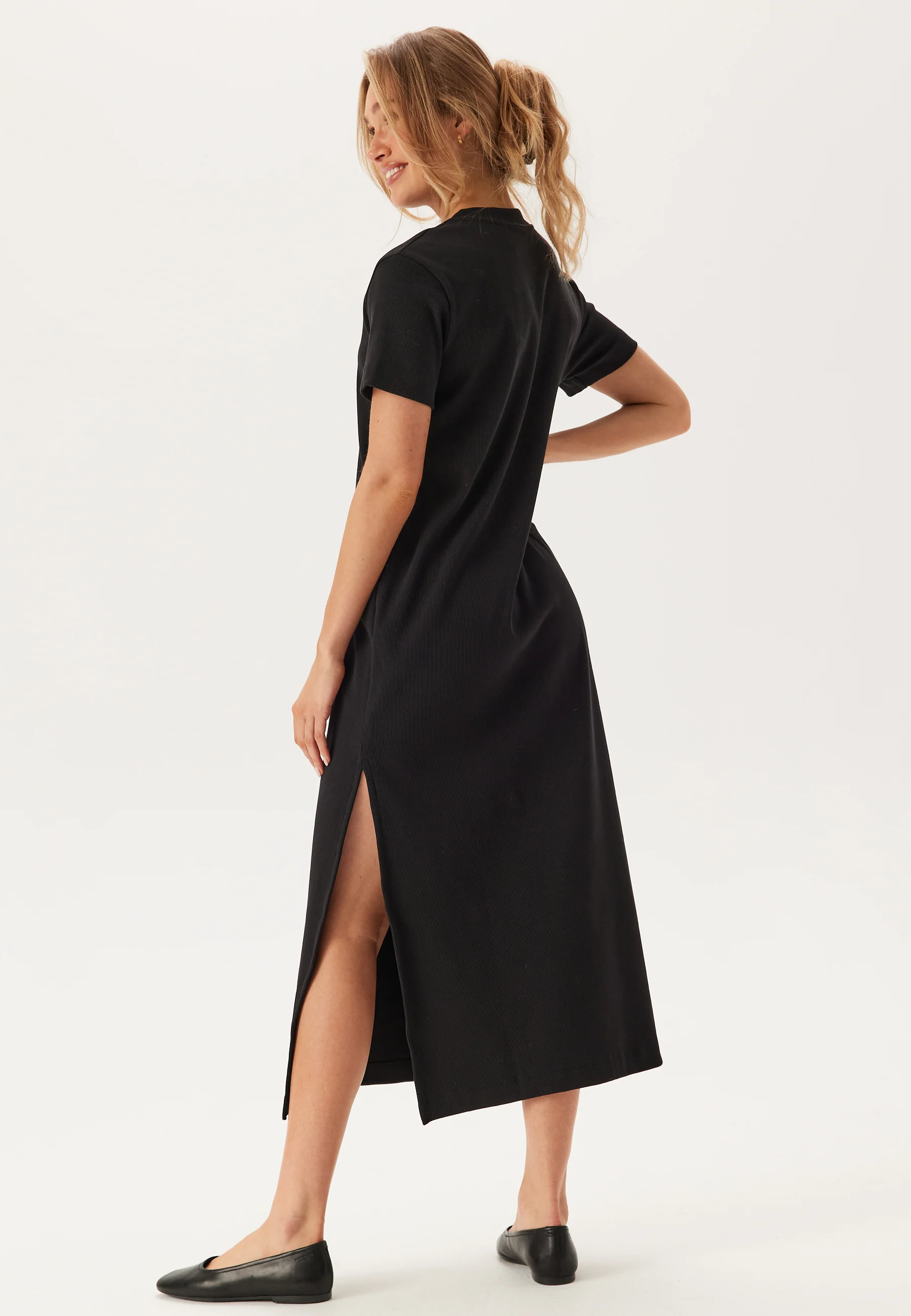 Monologo Long Rib Tee Dress - Image 3