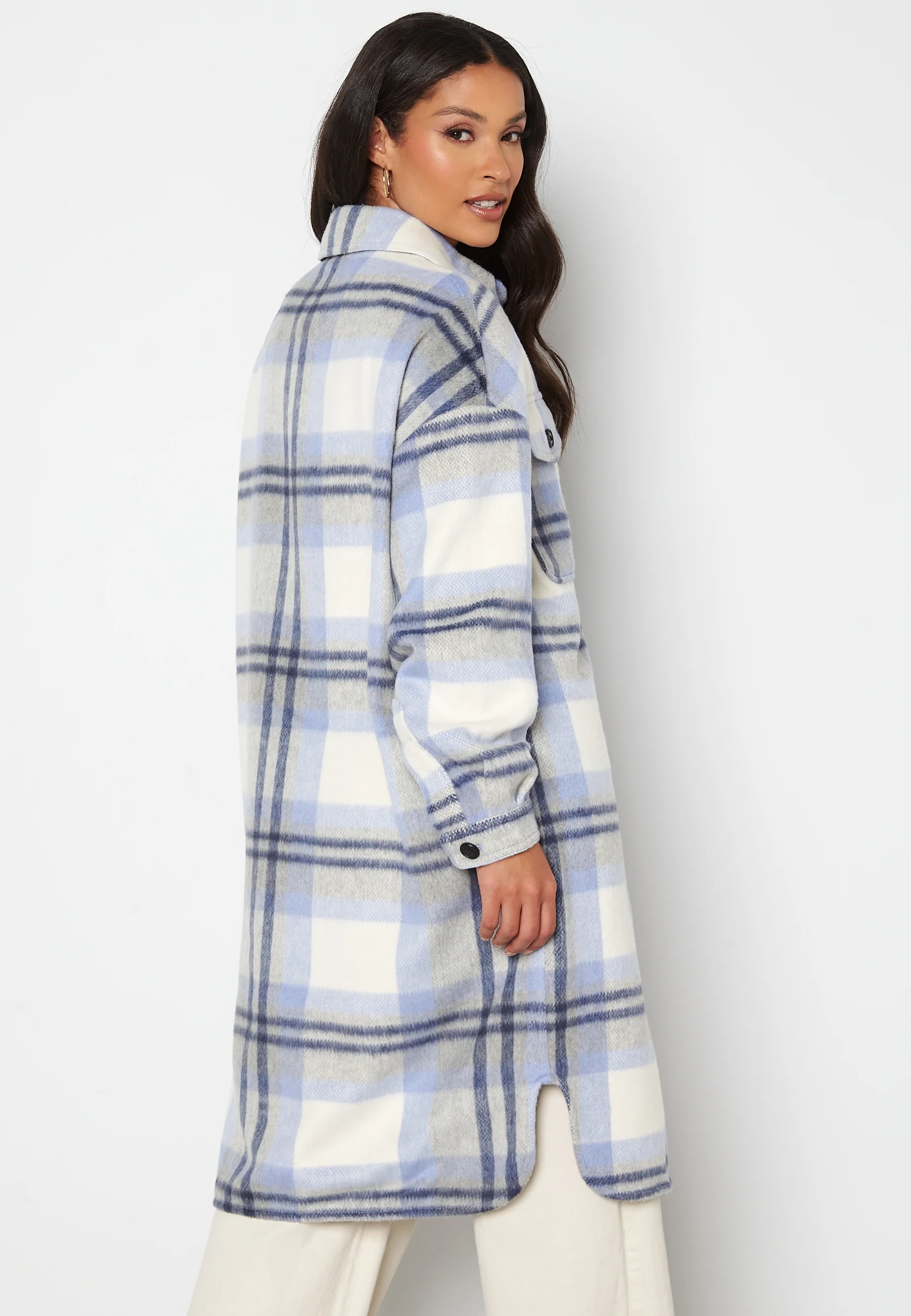 Nelly Check Long Coat - Image 3