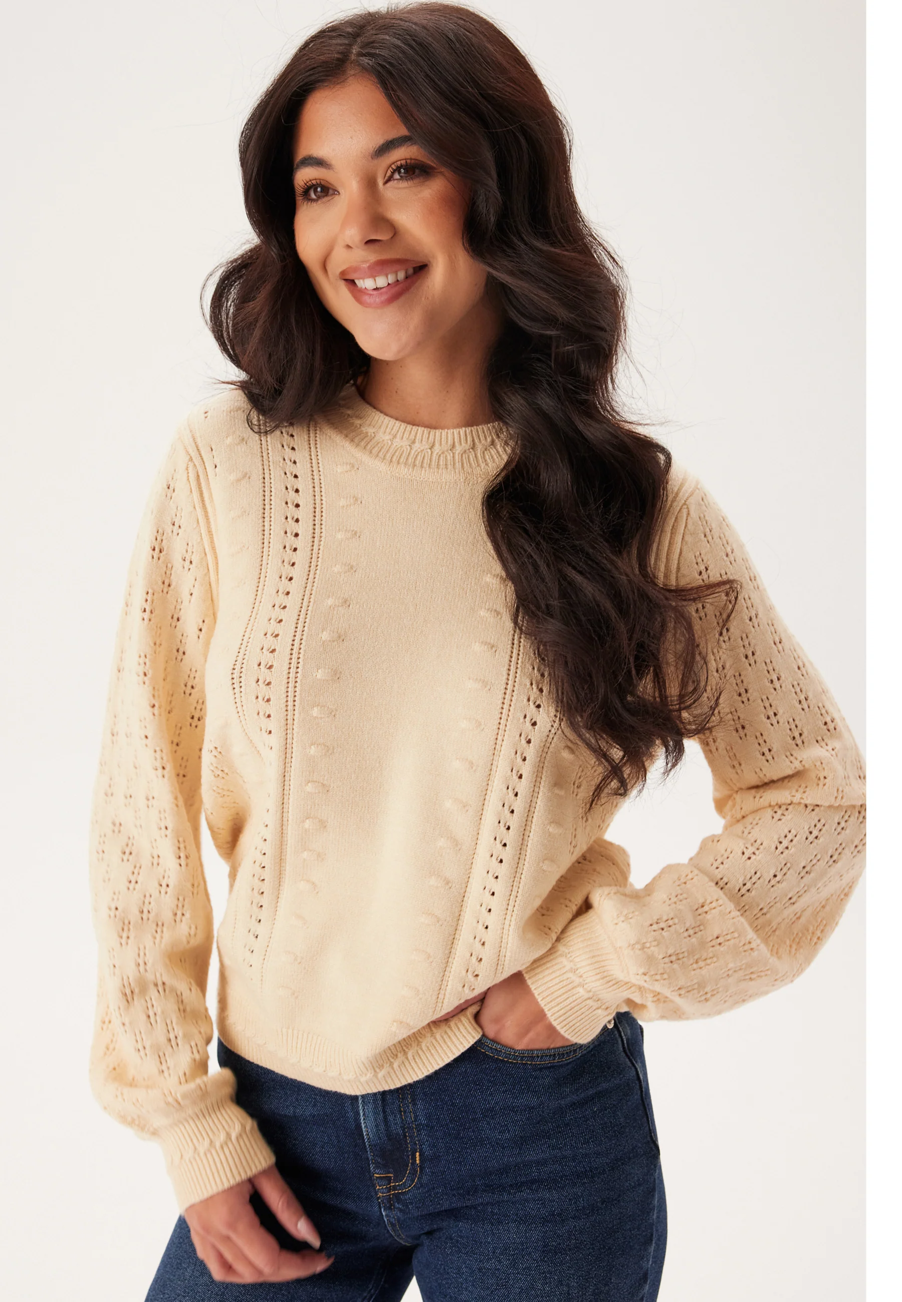 Objinge L/S RE O-NECK KNIT RE