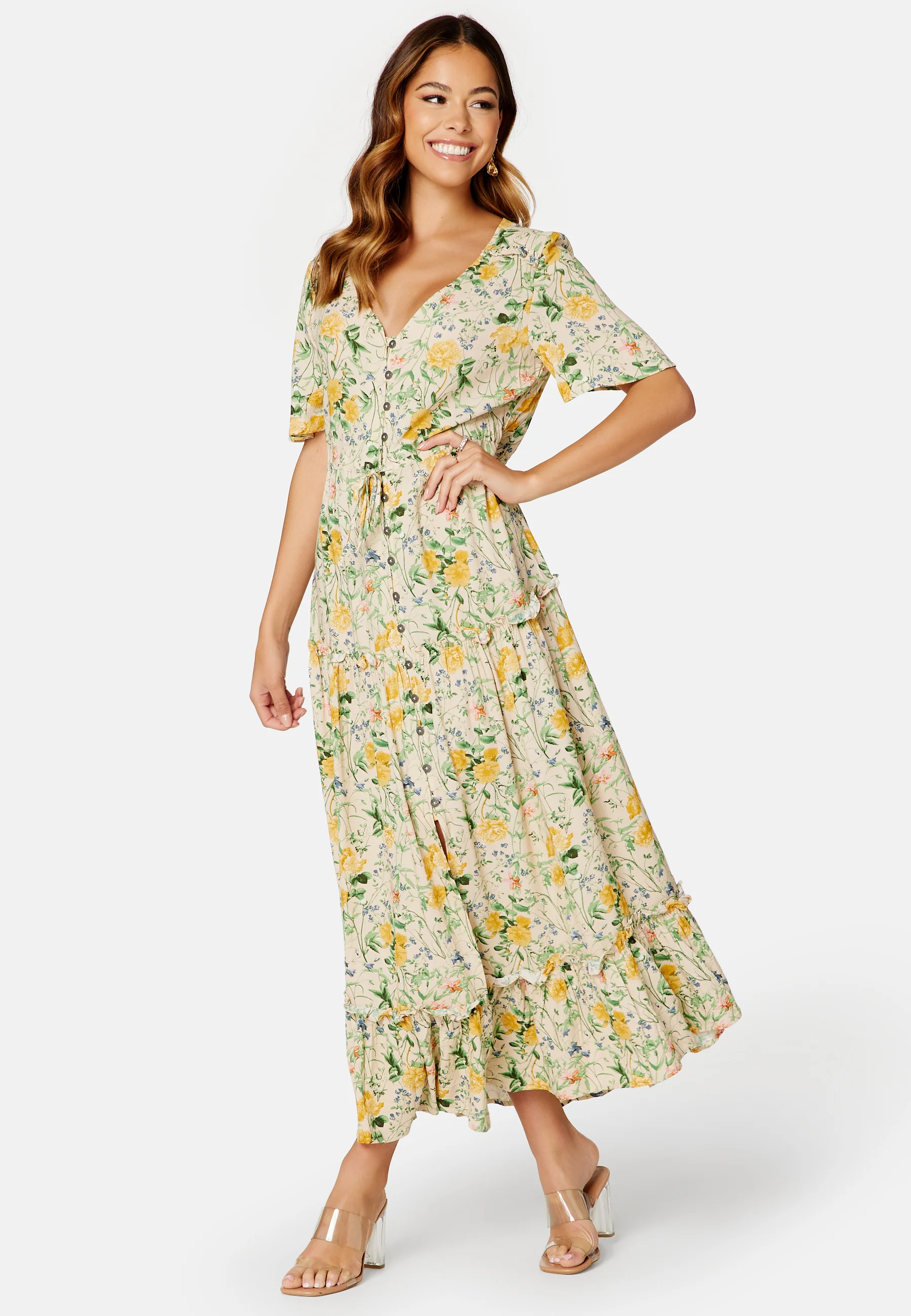 Objlorena S/S Long Dress