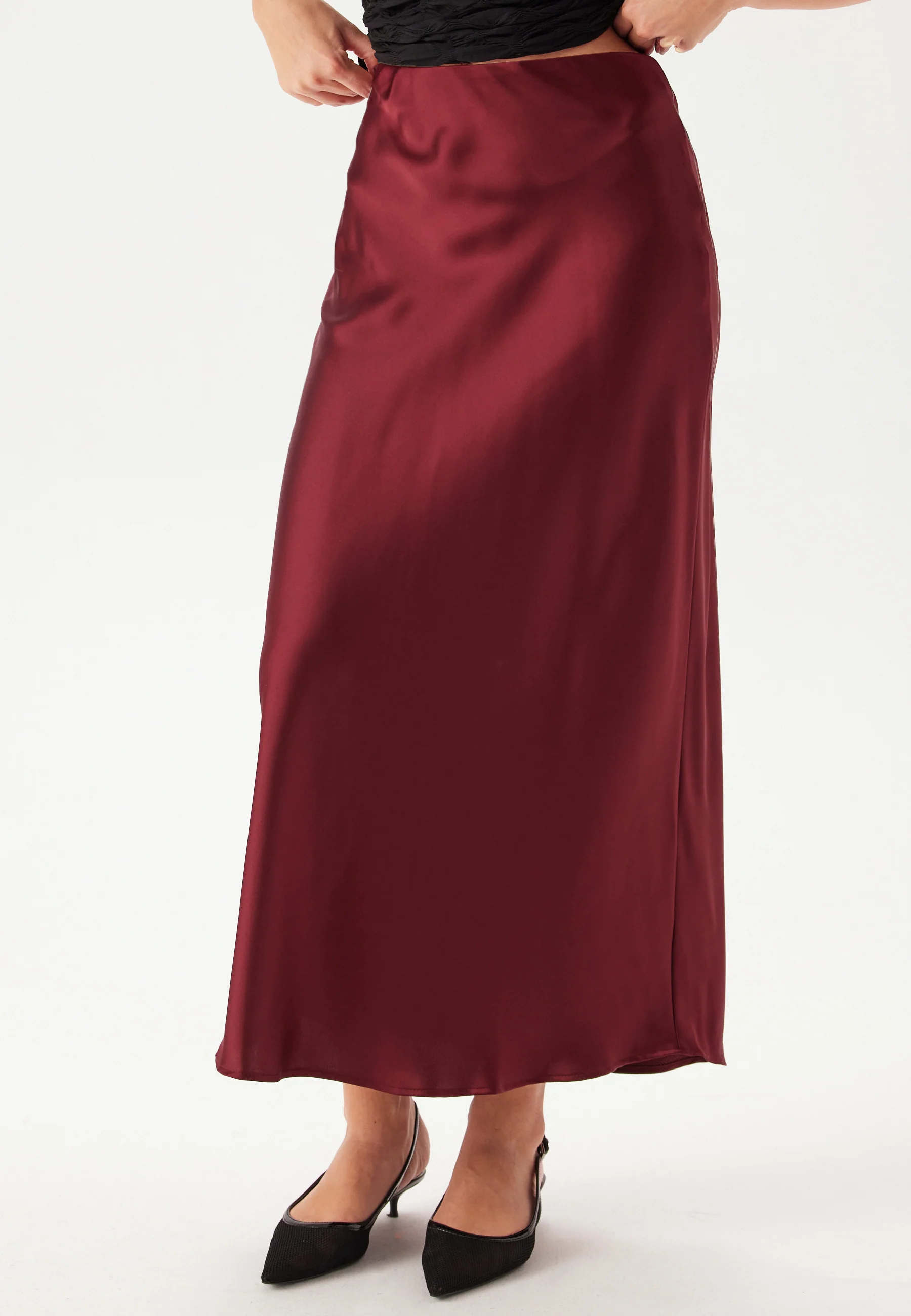 Objsateen Mw Ancle Skirt