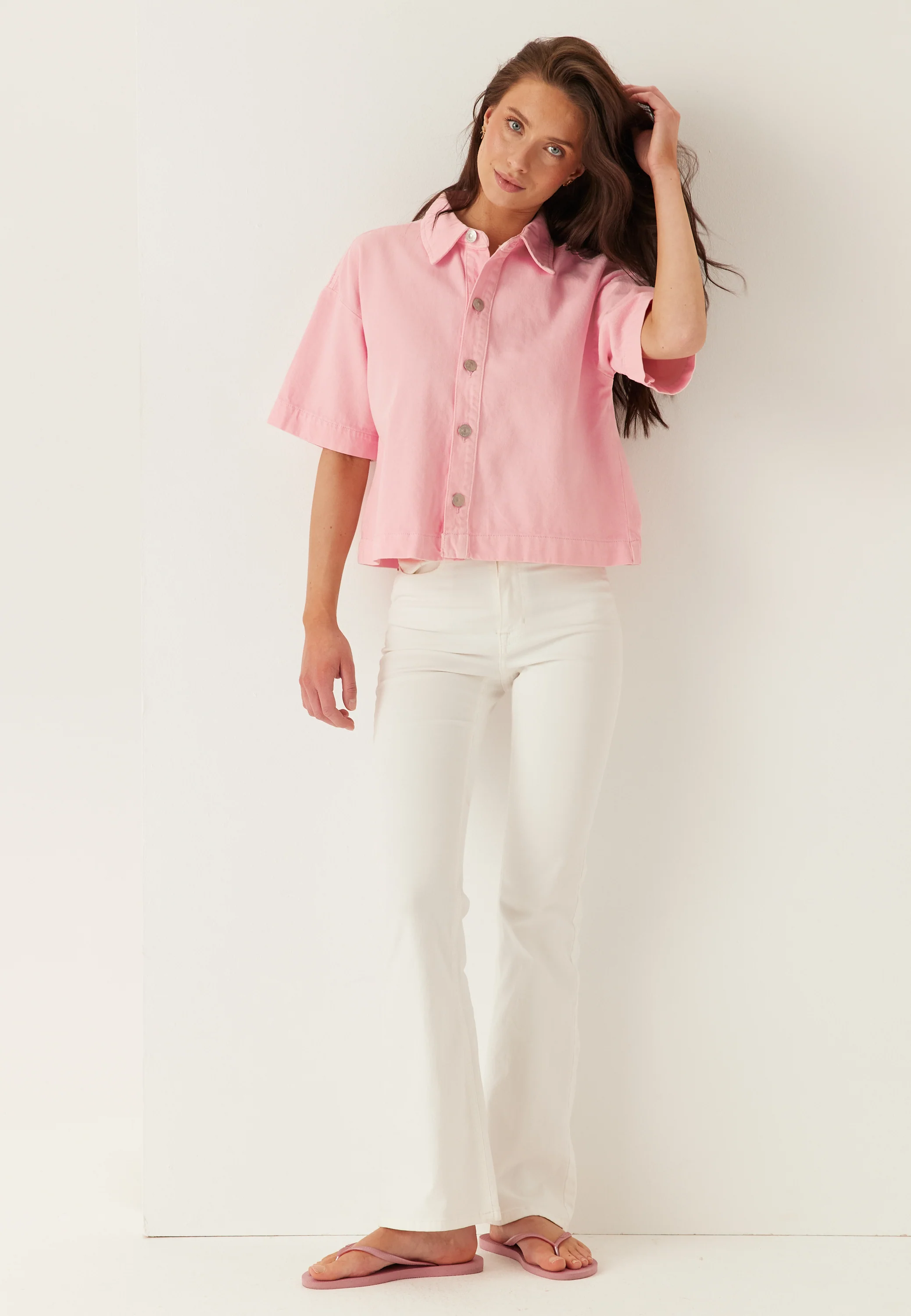 Pcsky Ss A-shape Denim Top - Image 4