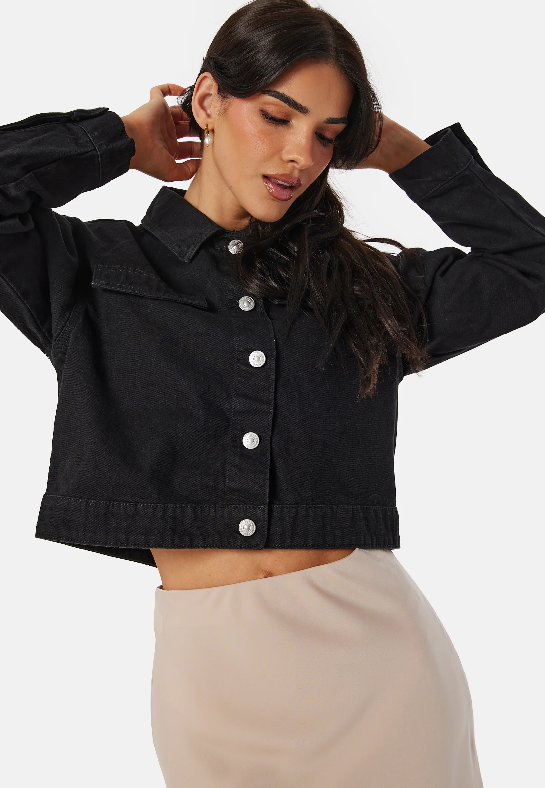 Pctessie LS denim jacket