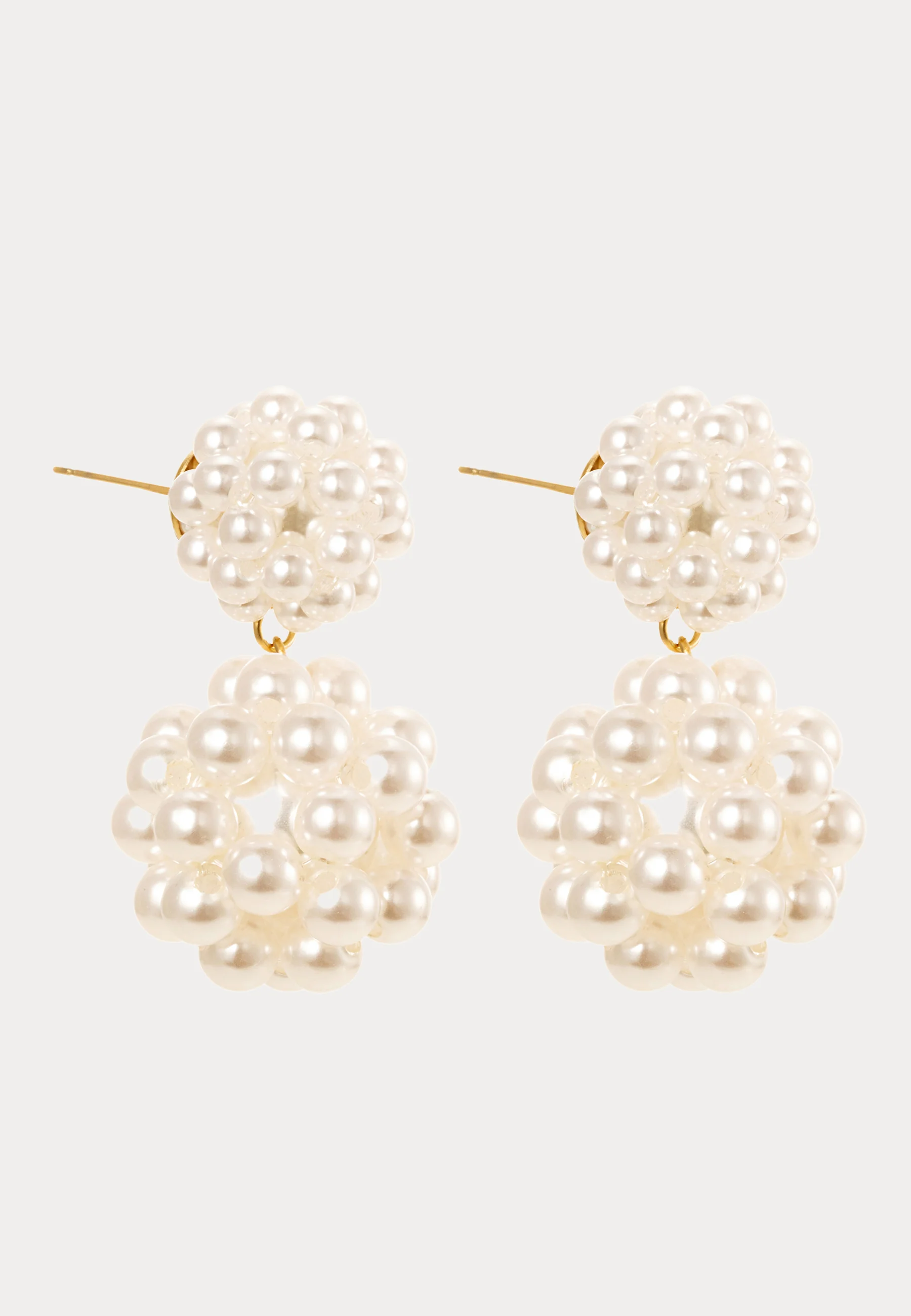 Pearl Double Bead Earring - Image 2