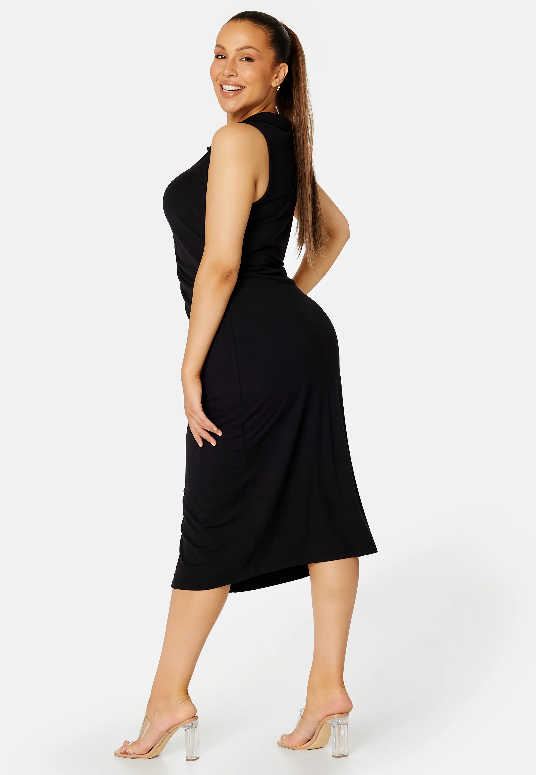 Philippa drapy button dress - Image 8