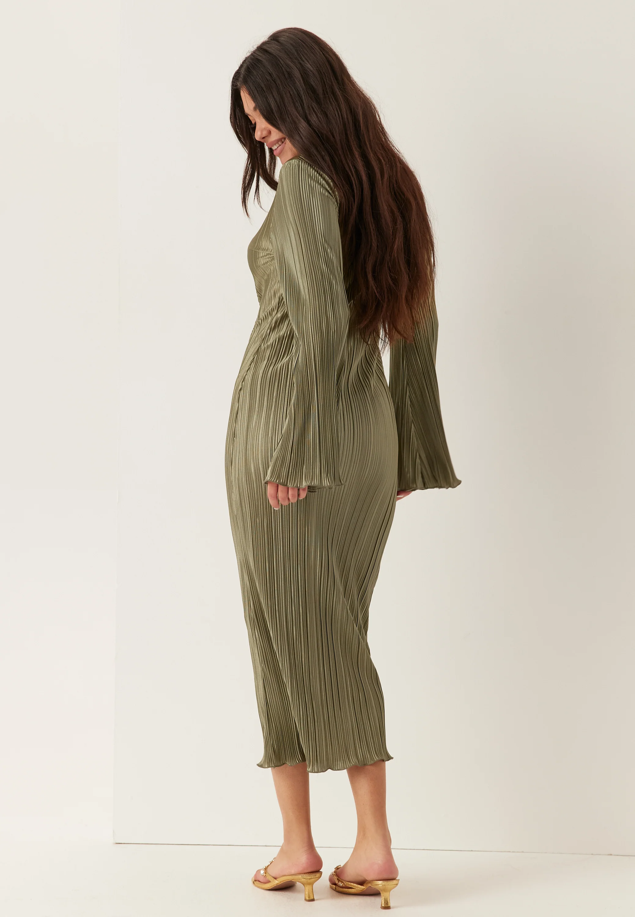 Pleated Frill Dress - Image 3