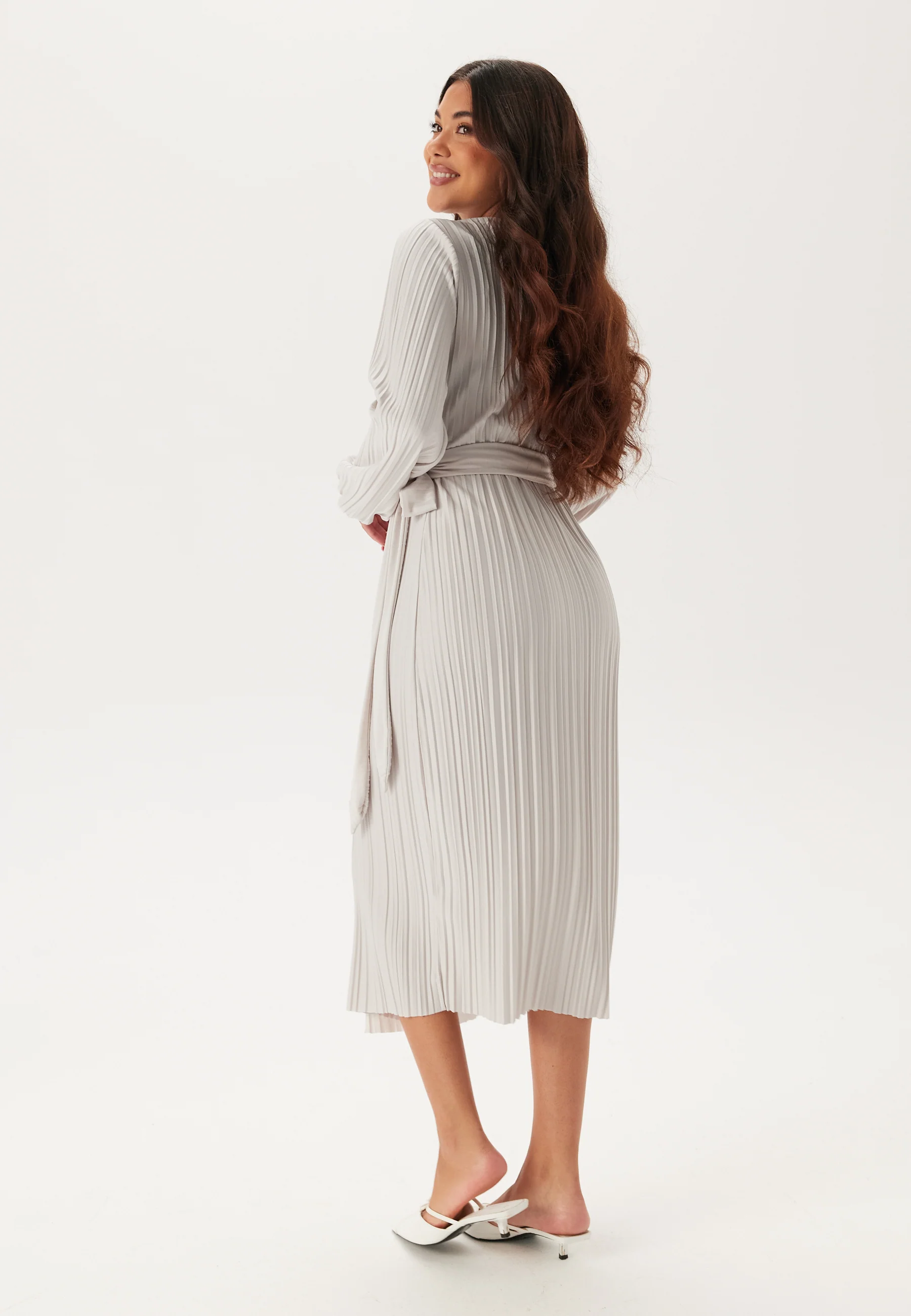Pleated Wrap Dress - Image 2
