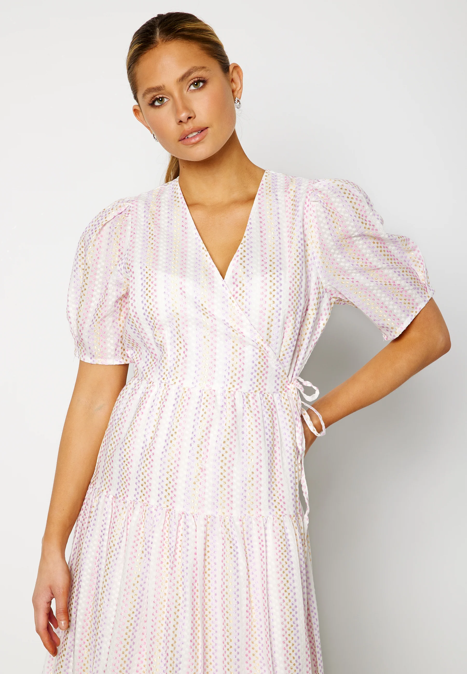 Prisma 2/4 Wrap Midi Dress
